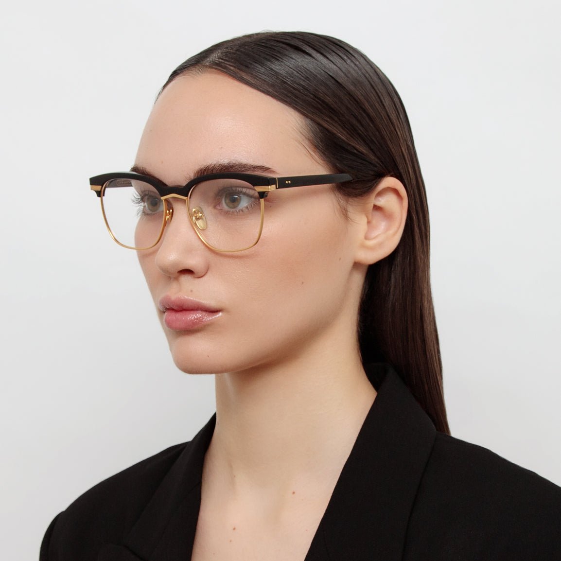 Darin Optical in Black - LINDA FARROW - Optical Frame -