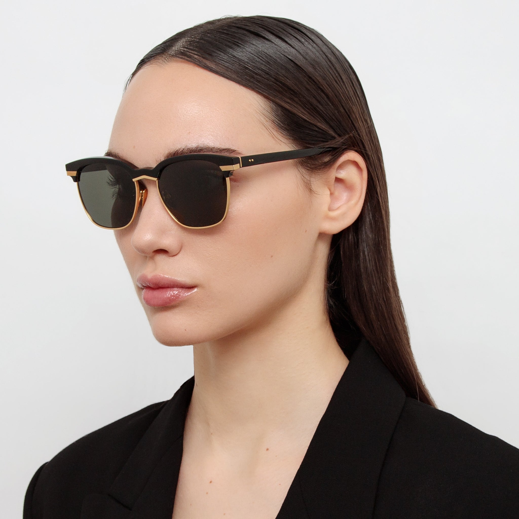 Darin Sunglasses in Black - LINDA FARROW - Sunglasses -