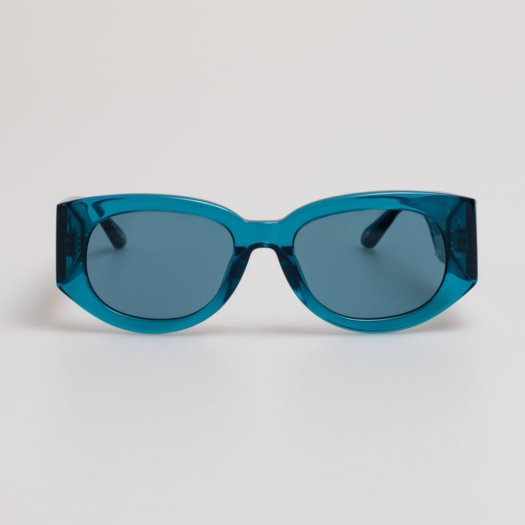 Debbie Sunglasses in Aqua - LINDA FARROW - Sunglasses -