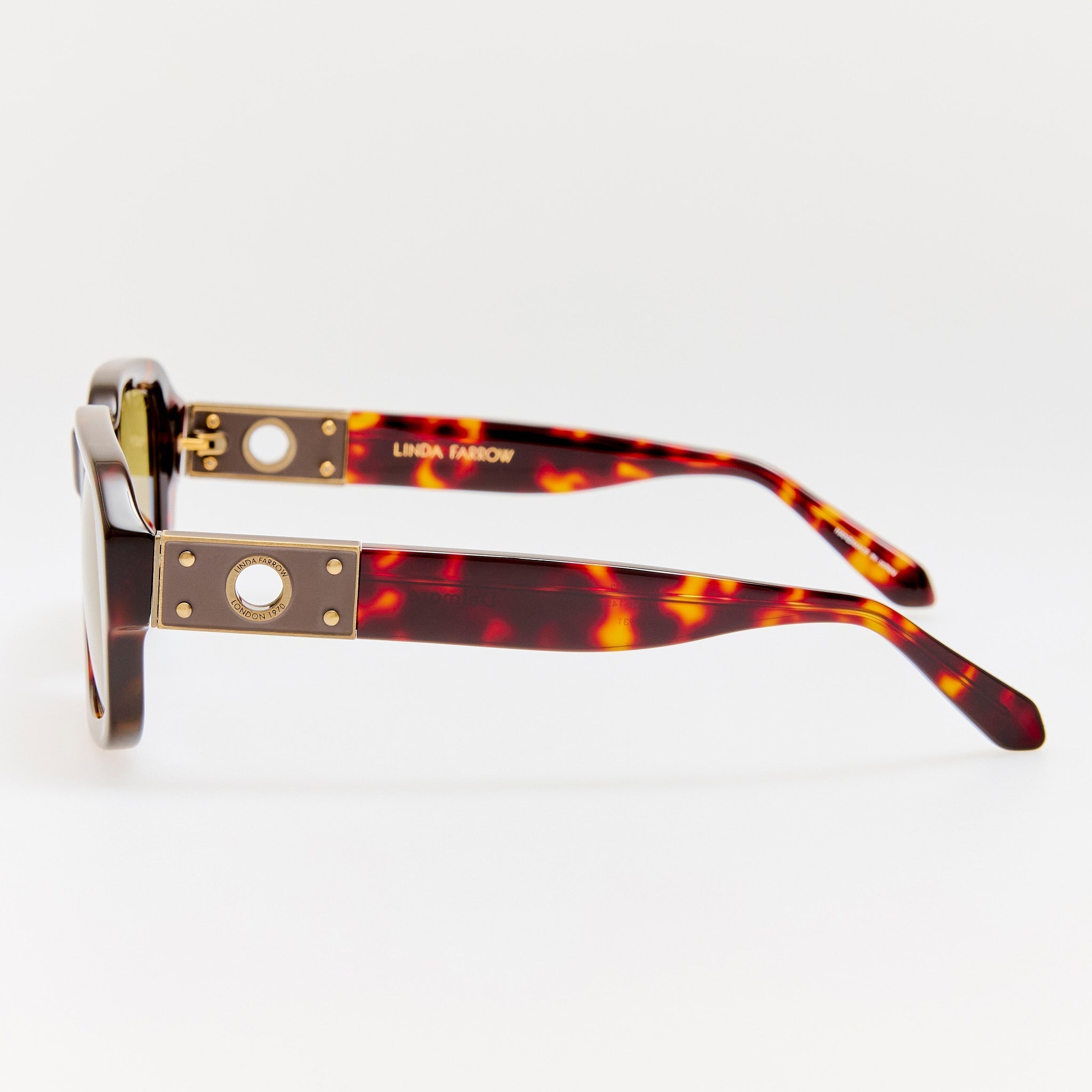 Delmare Sunglasses in Dark Tortoiseshell - LINDA FARROW - Sunglasses -