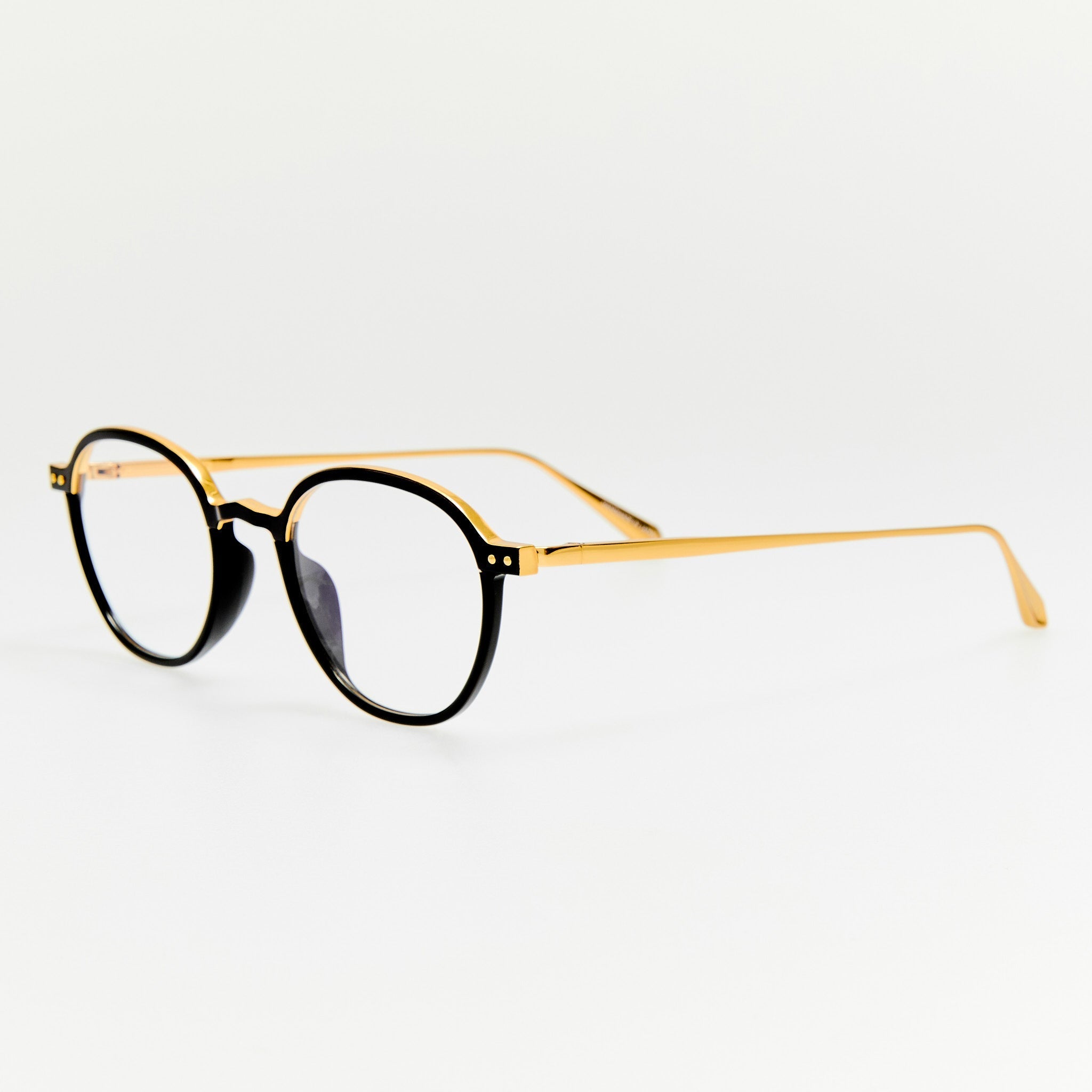 Devon Optical in 22K Gold and Black - LINDA FARROW - Optical Frame -