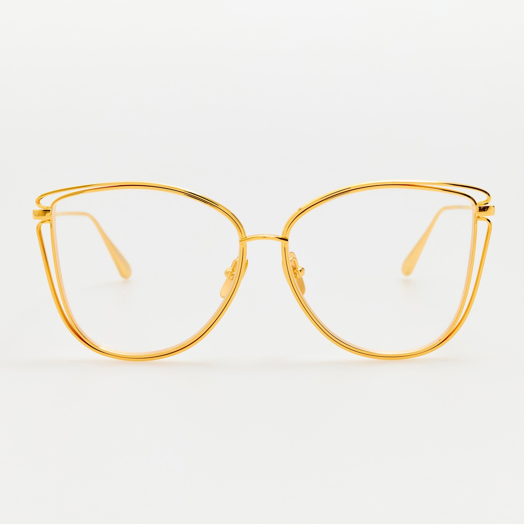 Dinah Optical Frame in 22K Yellow Gold - LINDA FARROW - Optical Frame -