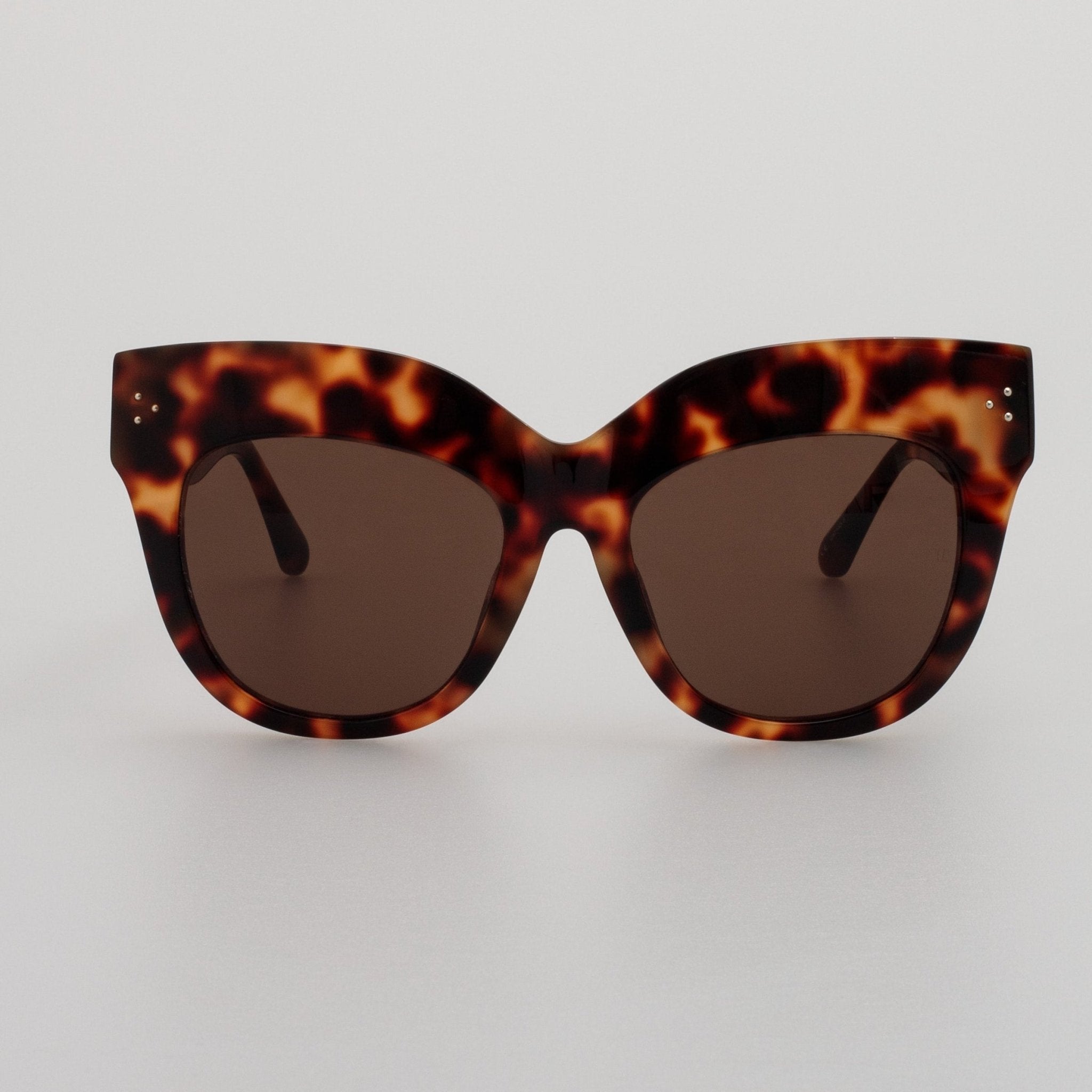 Dunaway Sunglasses in Tortoiseshell Frame - LINDA FARROW - Sunglasses -