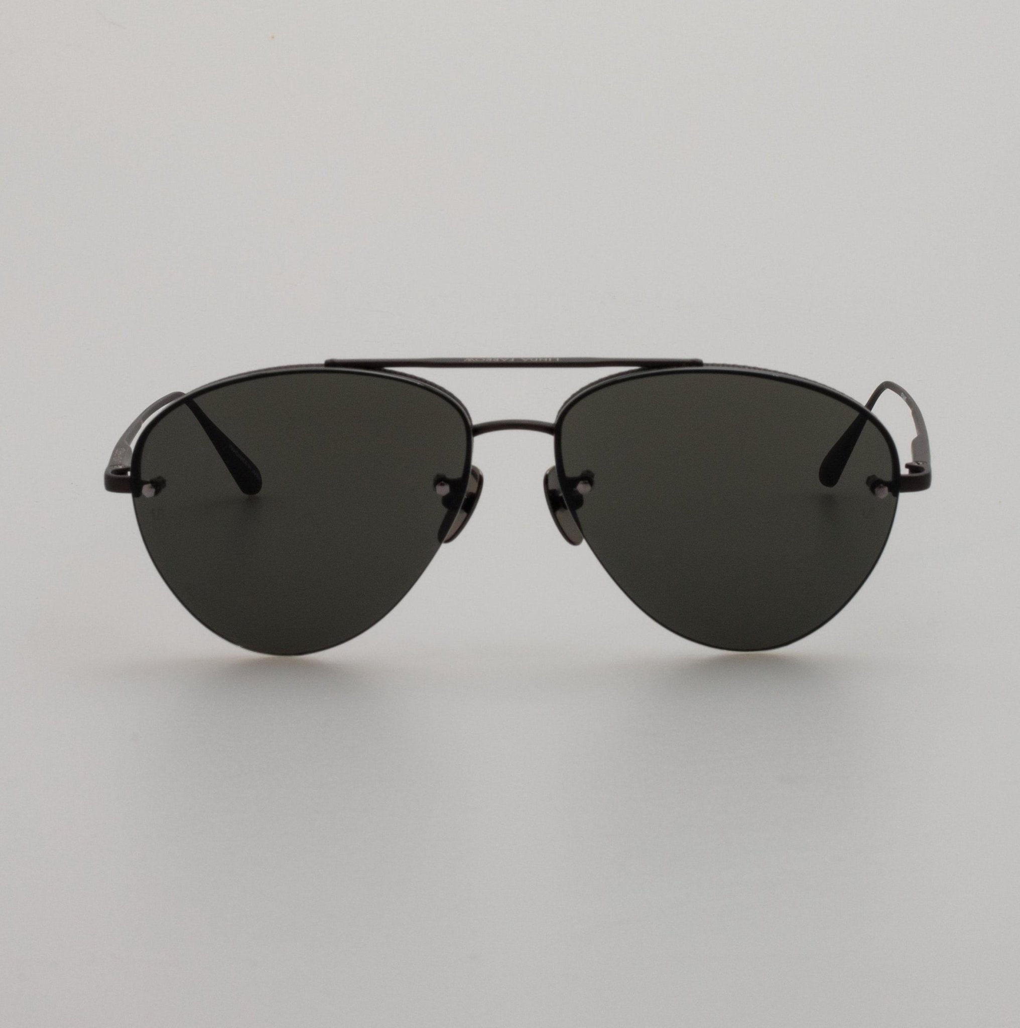 Edano Sunglasses in Matt Black Nickel - LINDA FARROW - Sunglasses -