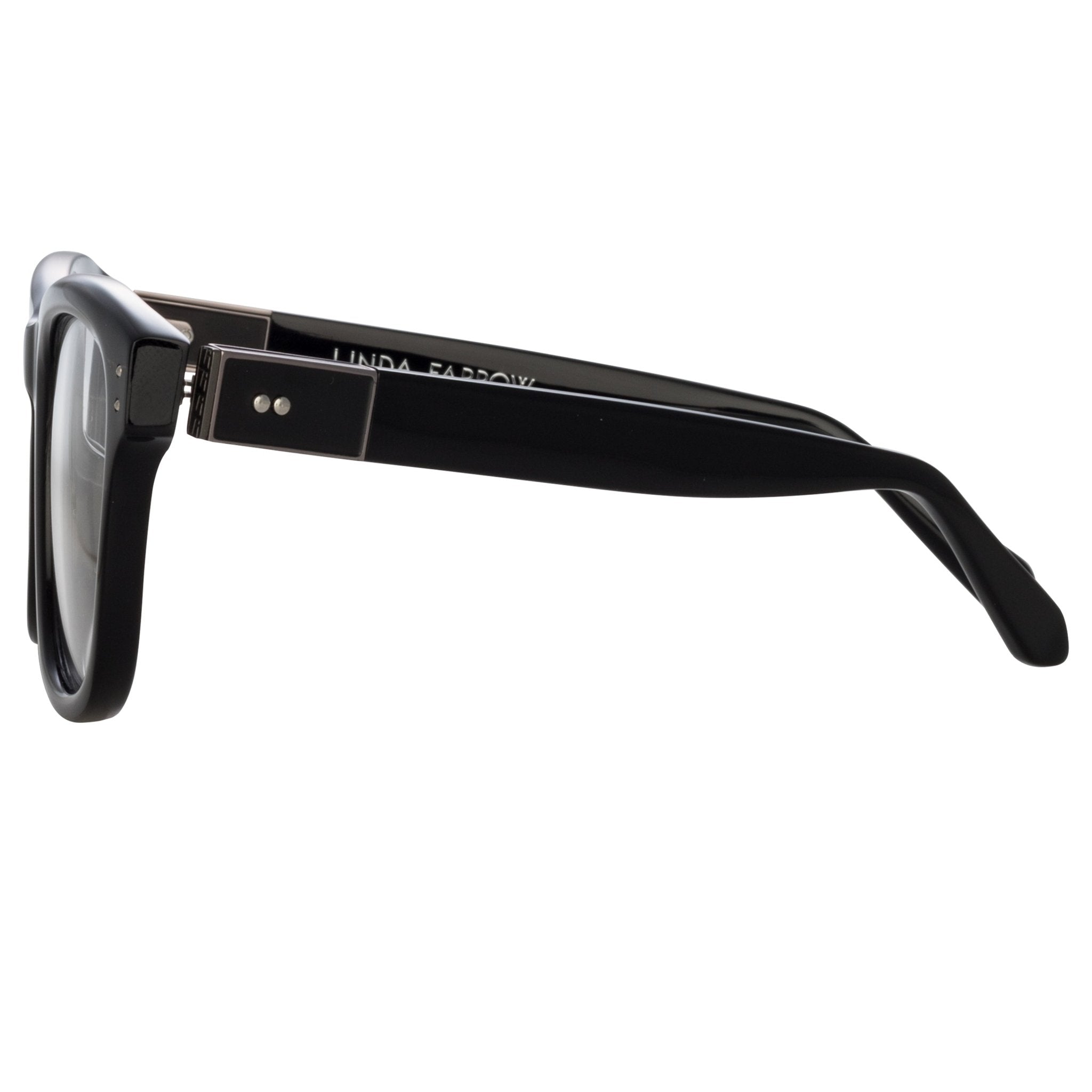 Edson Optical in Black and Nickel - LINDA FARROW - Optical Frame -