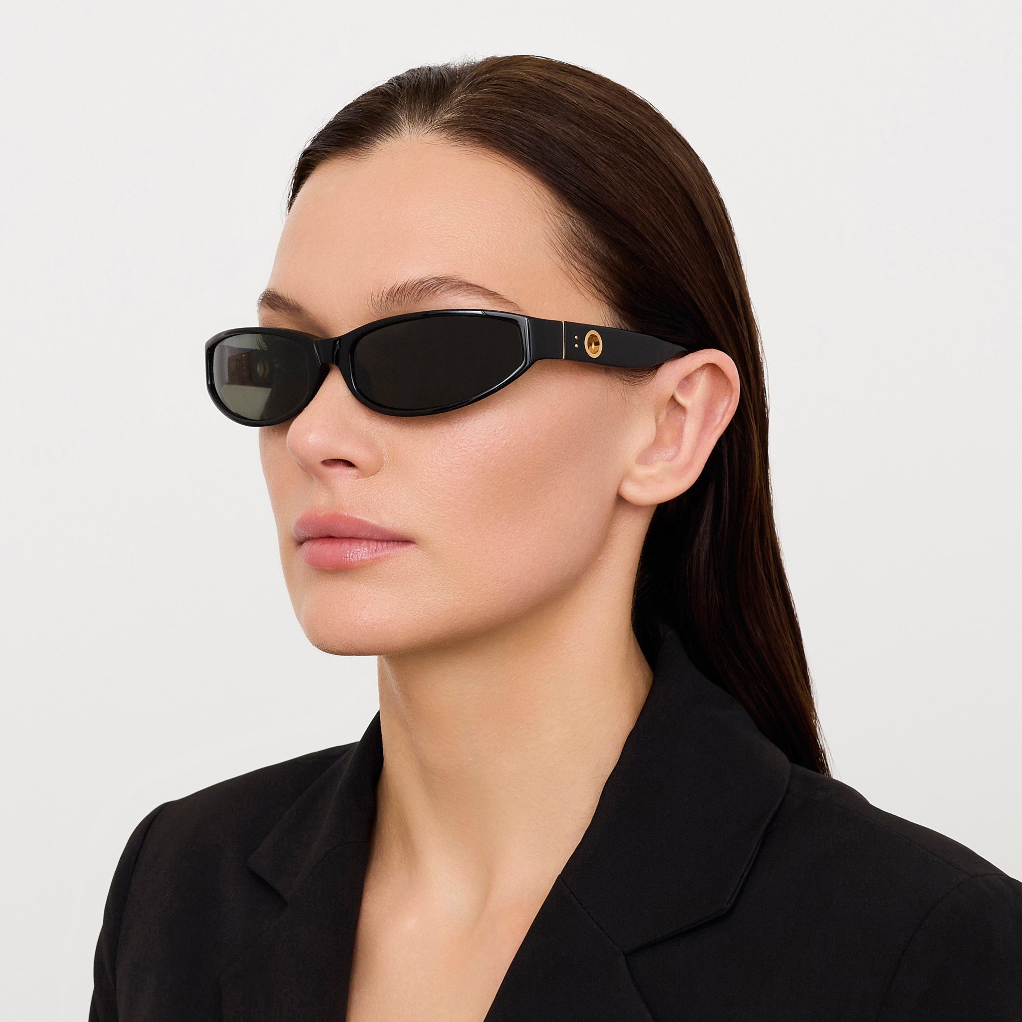 Etain Sunglasses in Black - LINDA FARROW - Sunglasses -
