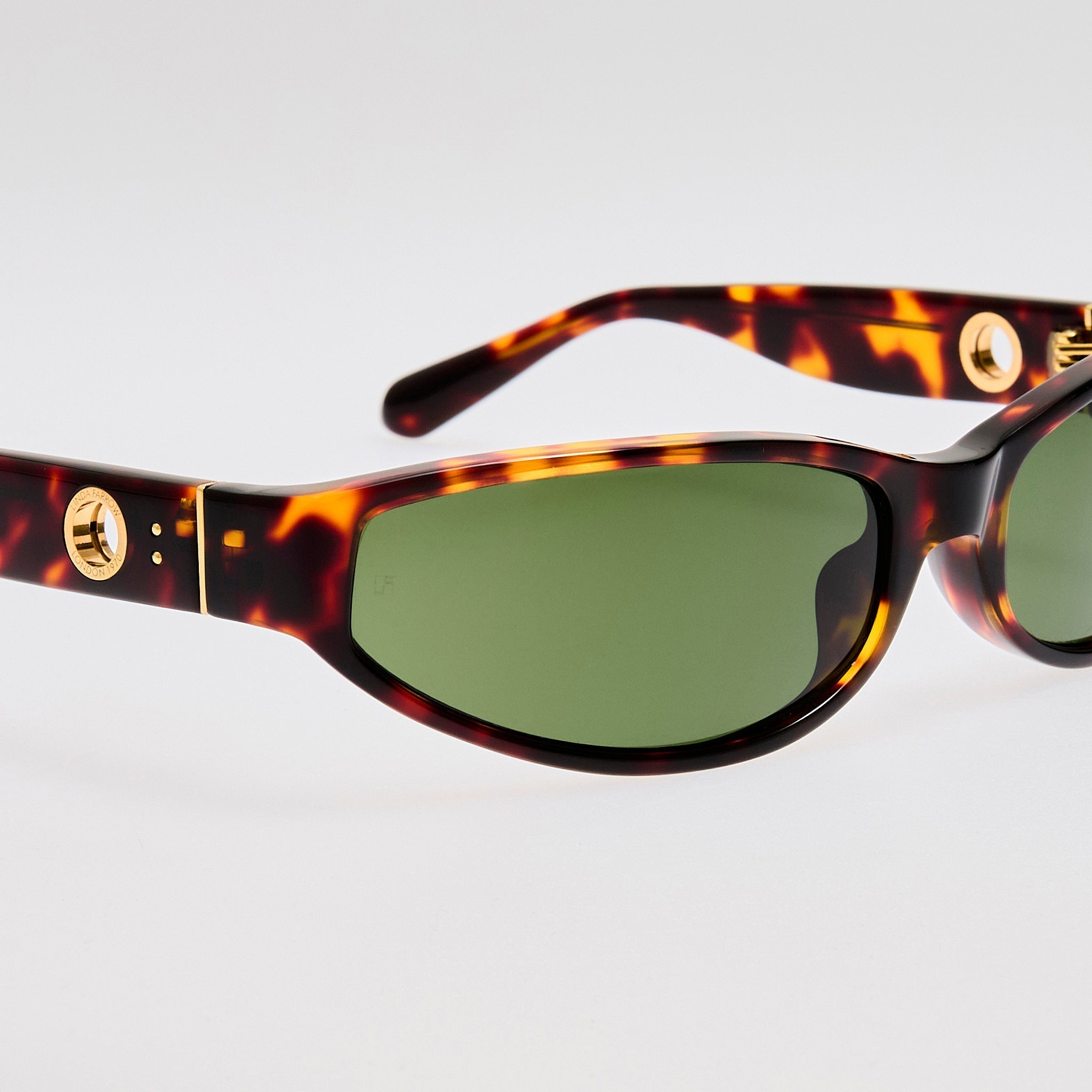 Etain Sunglasses in Dark Tortoiseshell - LINDA FARROW - Sunglasses -