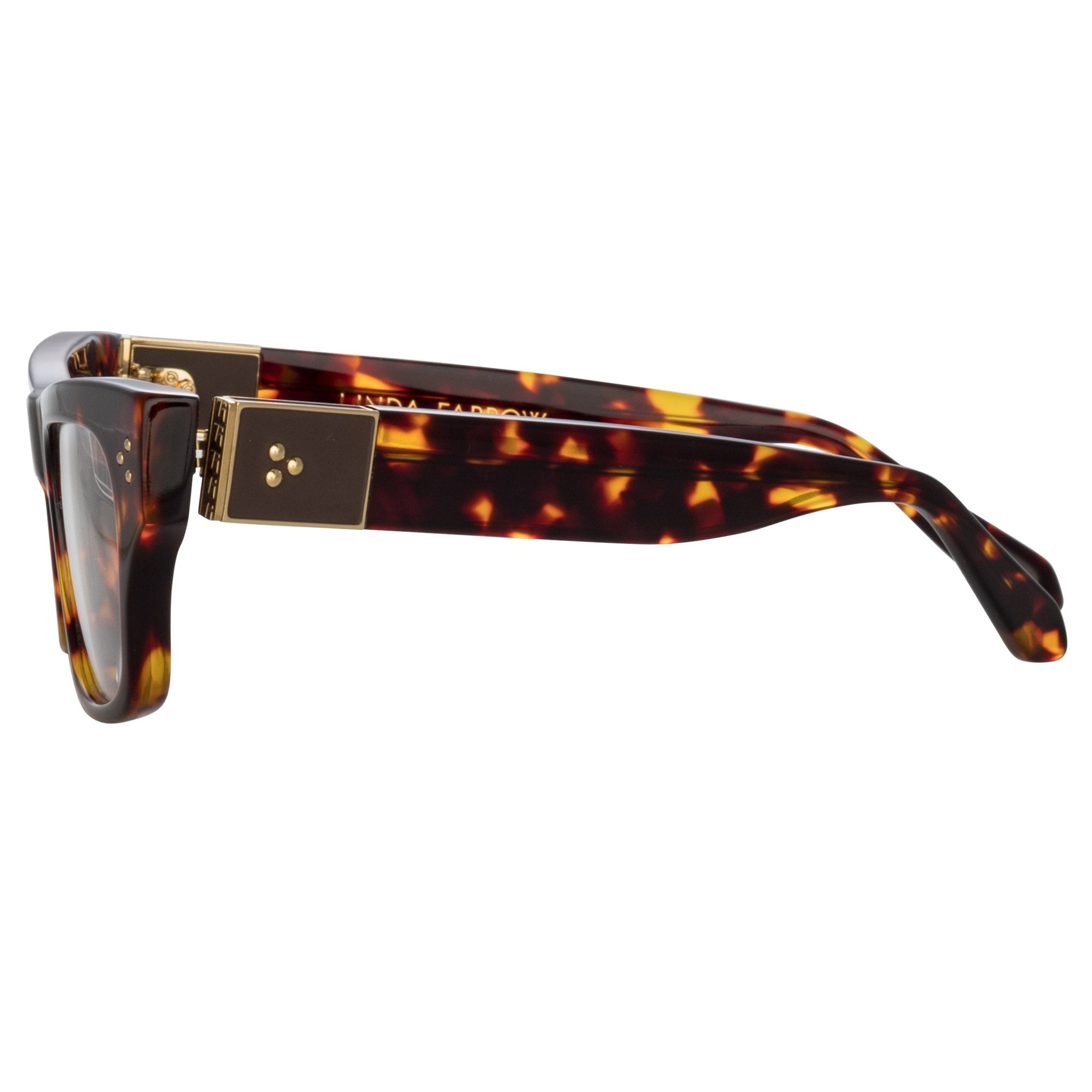 Falck Optical Frame in Tortoiseshell - LINDA FARROW - Optical Frame -