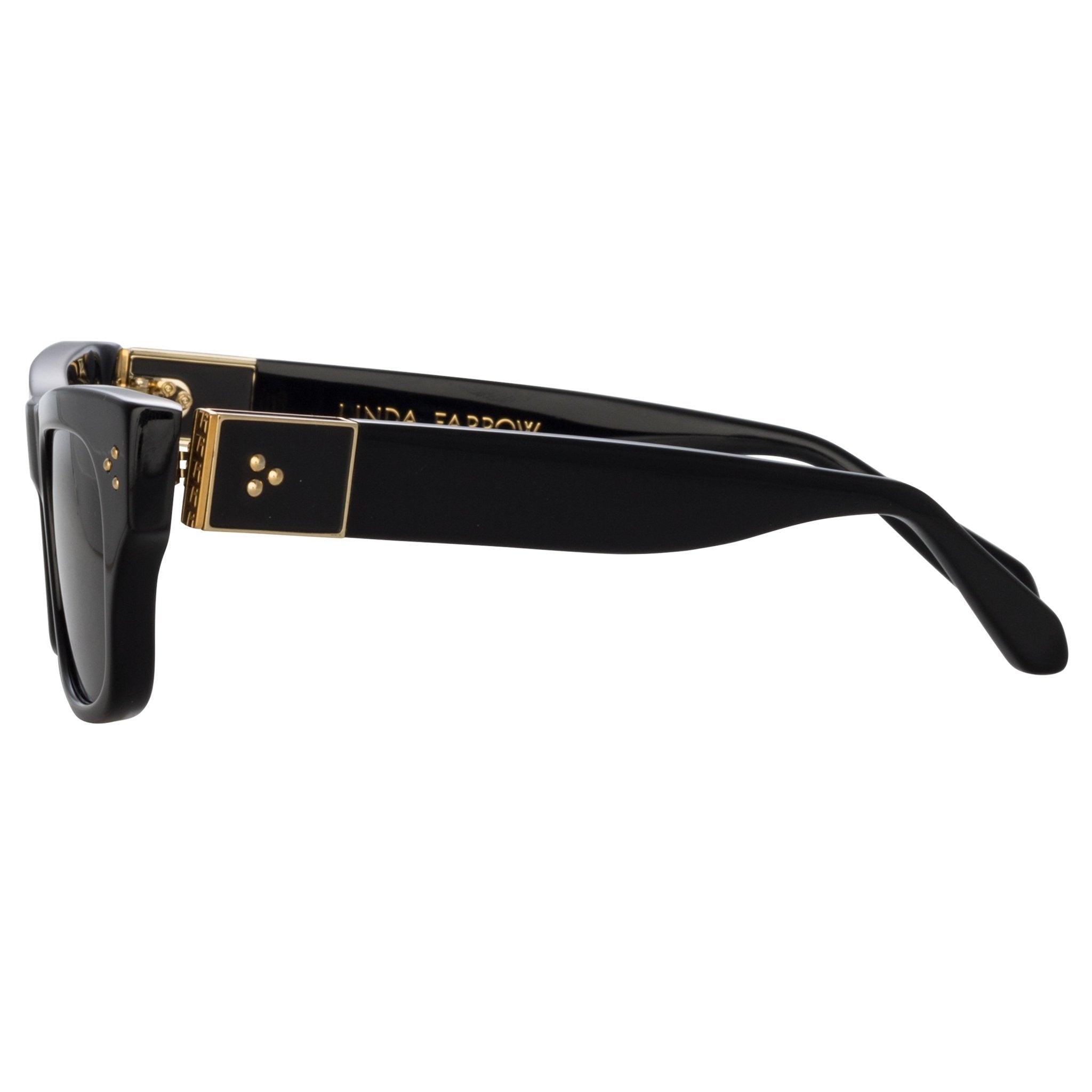 Falck Sunglasses in Black - LINDA FARROW - Sunglasses -