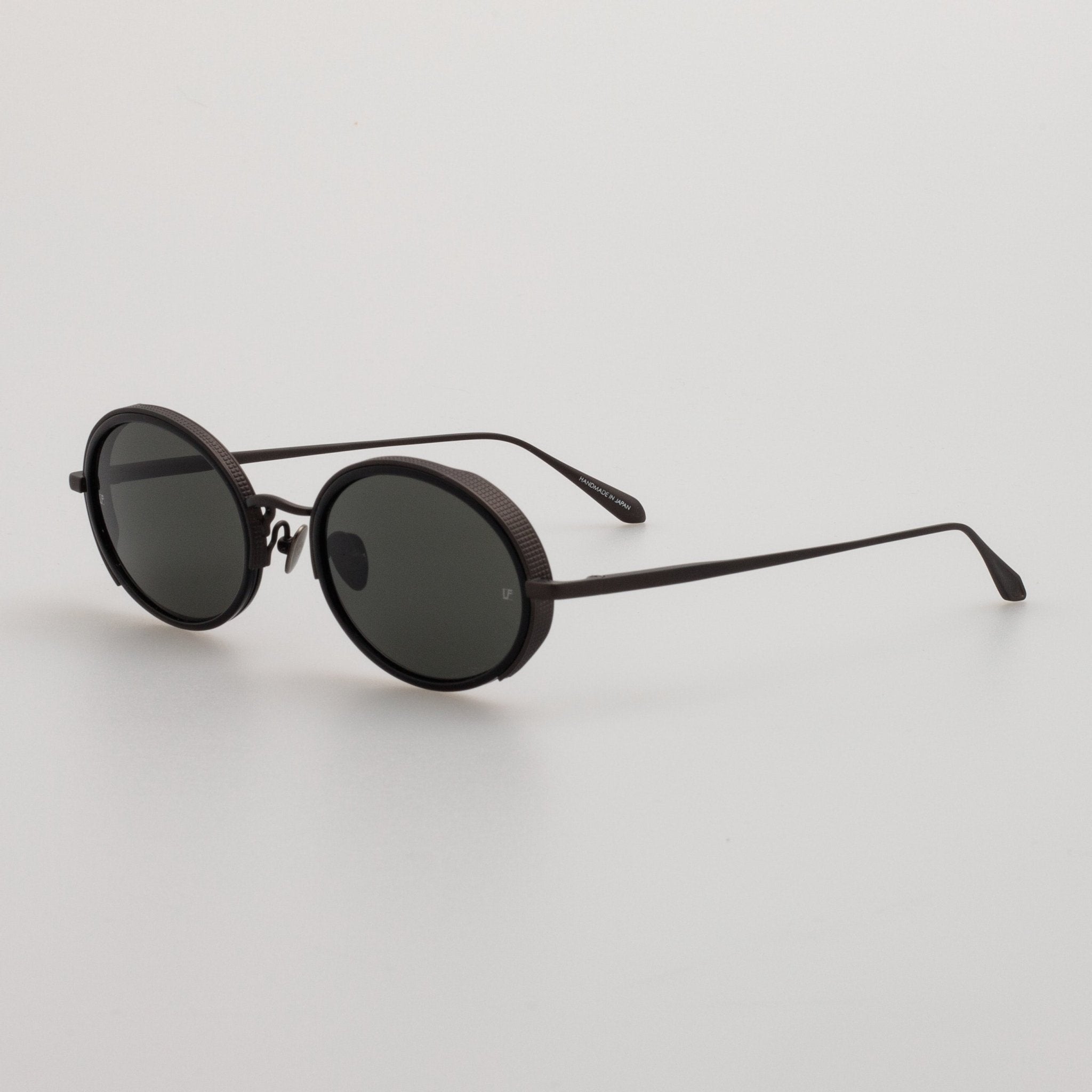 Finn Sunglasses in Matt Black Nickel - LINDA FARROW - Sunglasses -