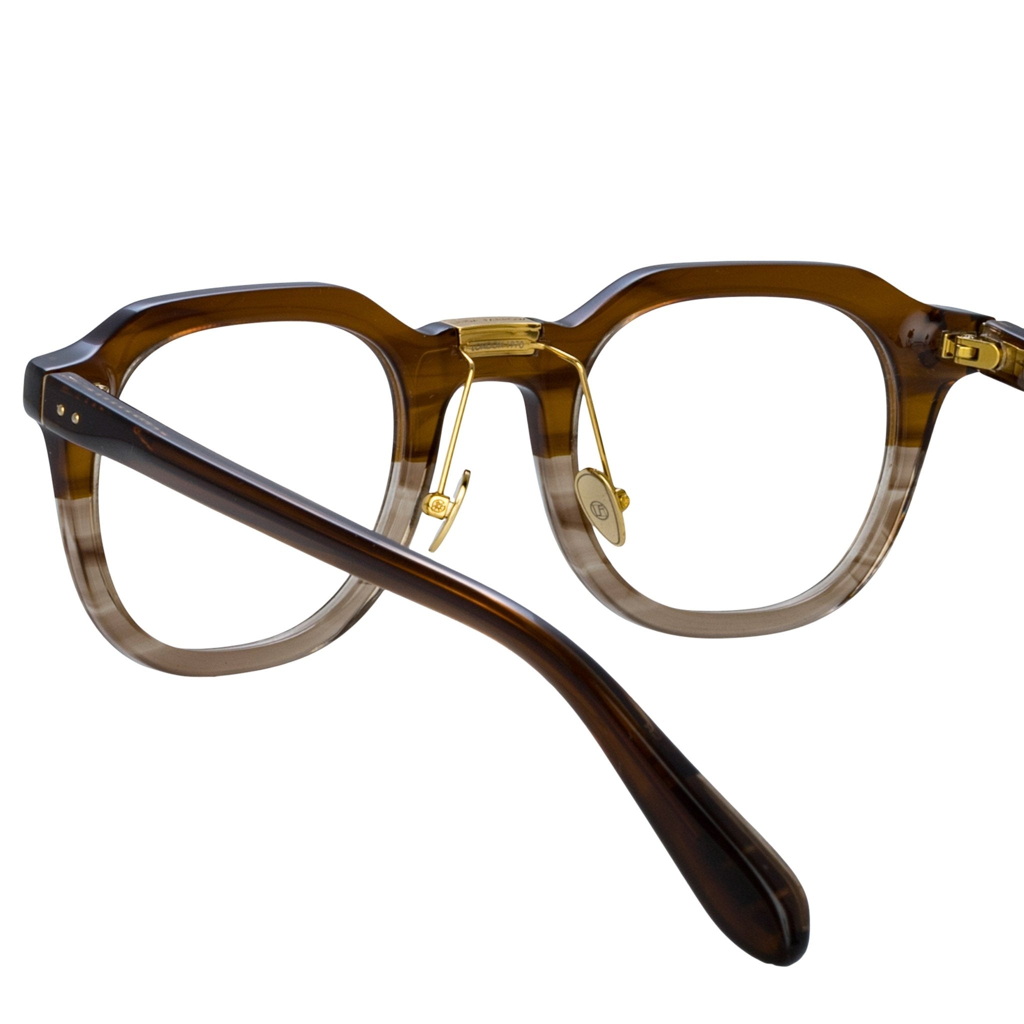 Fletcher Optical Frame in Caramel Horn - LINDA FARROW - Optical Frame -
