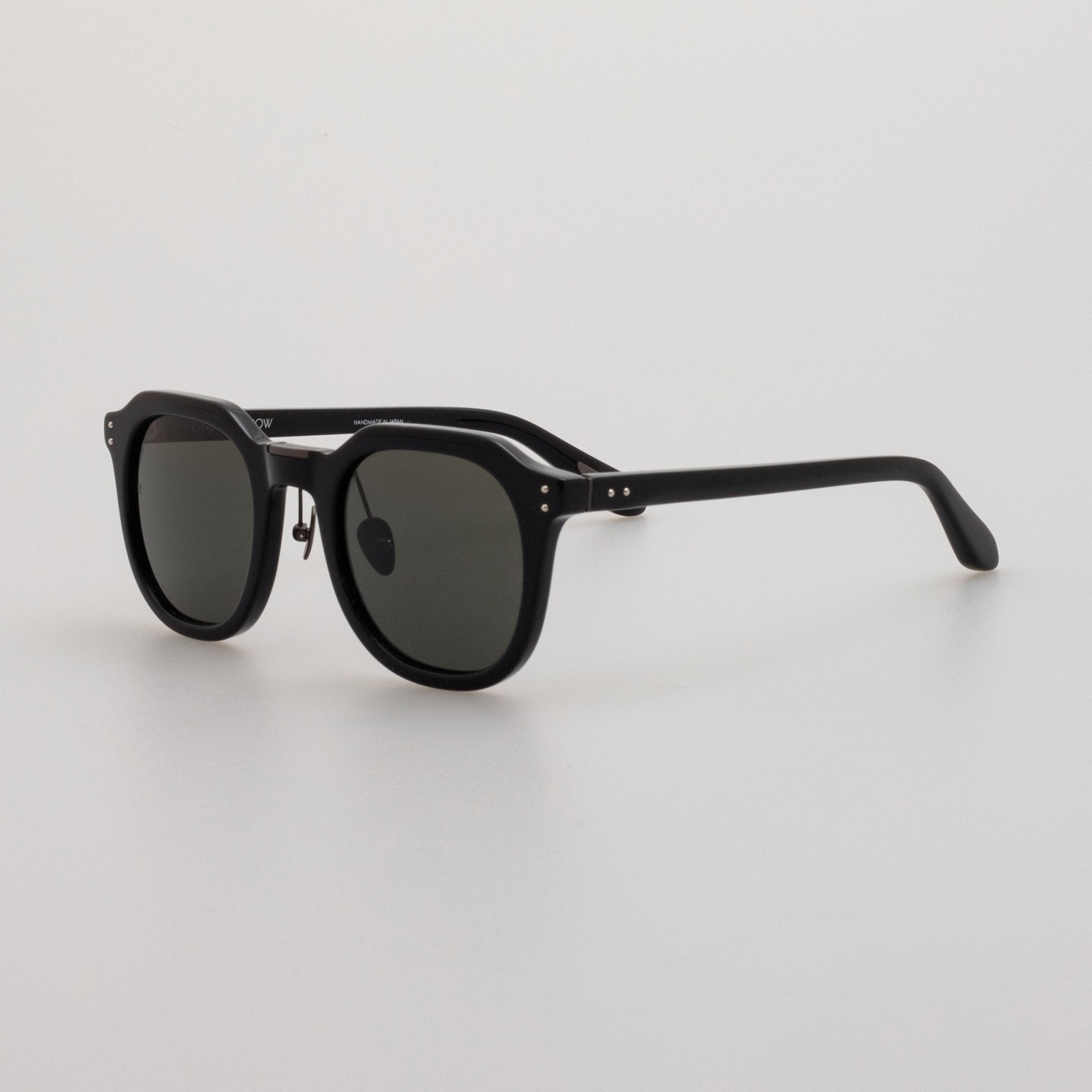 Fletcher Sunglasses in Matt Black Nickel - LINDA FARROW - Sunglasses -