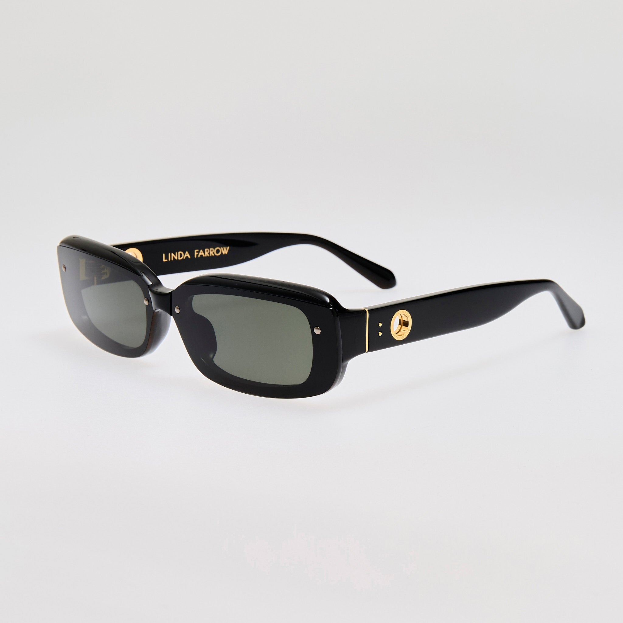Flick Sunglasses in Black - LINDA FARROW - Sunglasses -