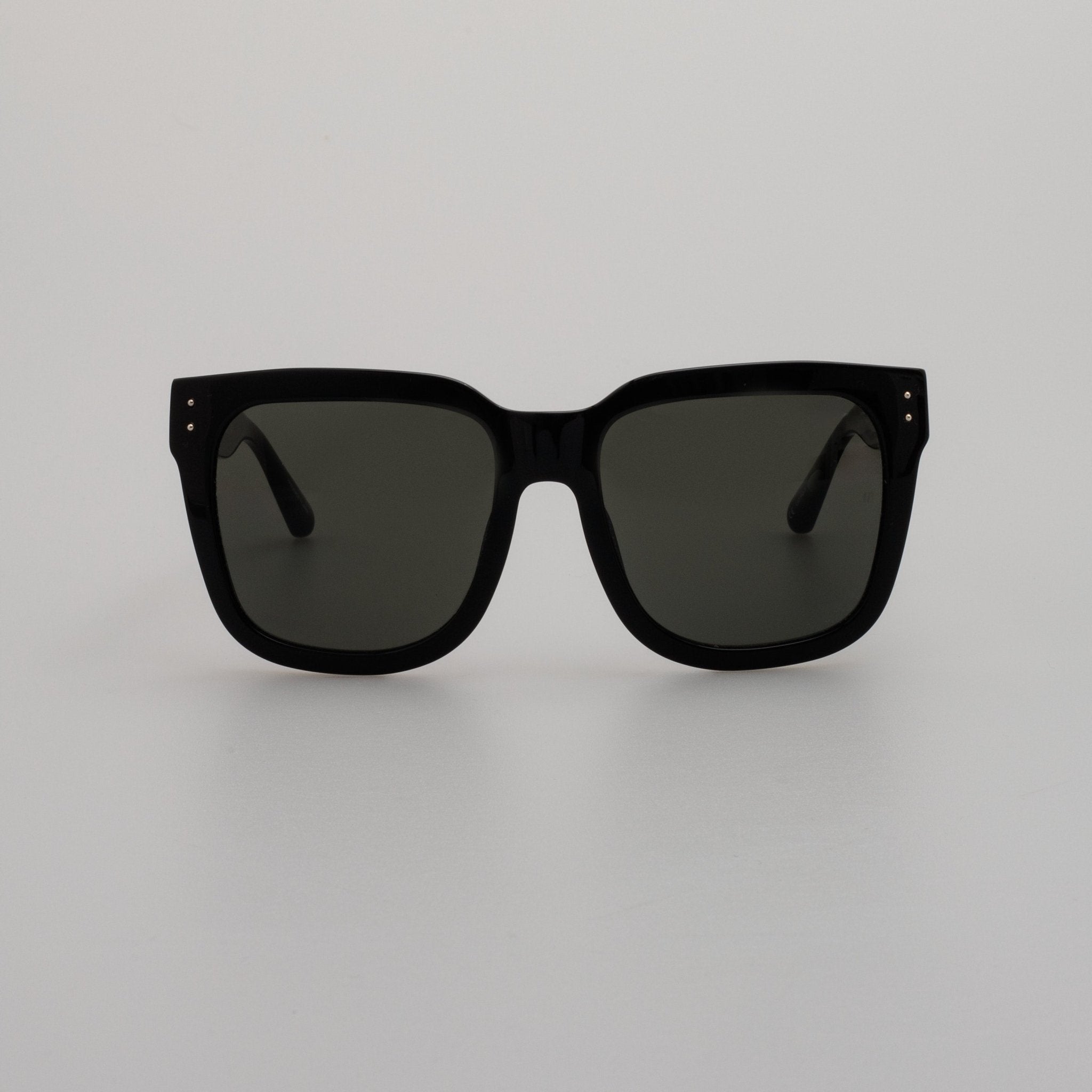 Freya Square Sunglasses in Black - LINDA FARROW - Sunglasses -