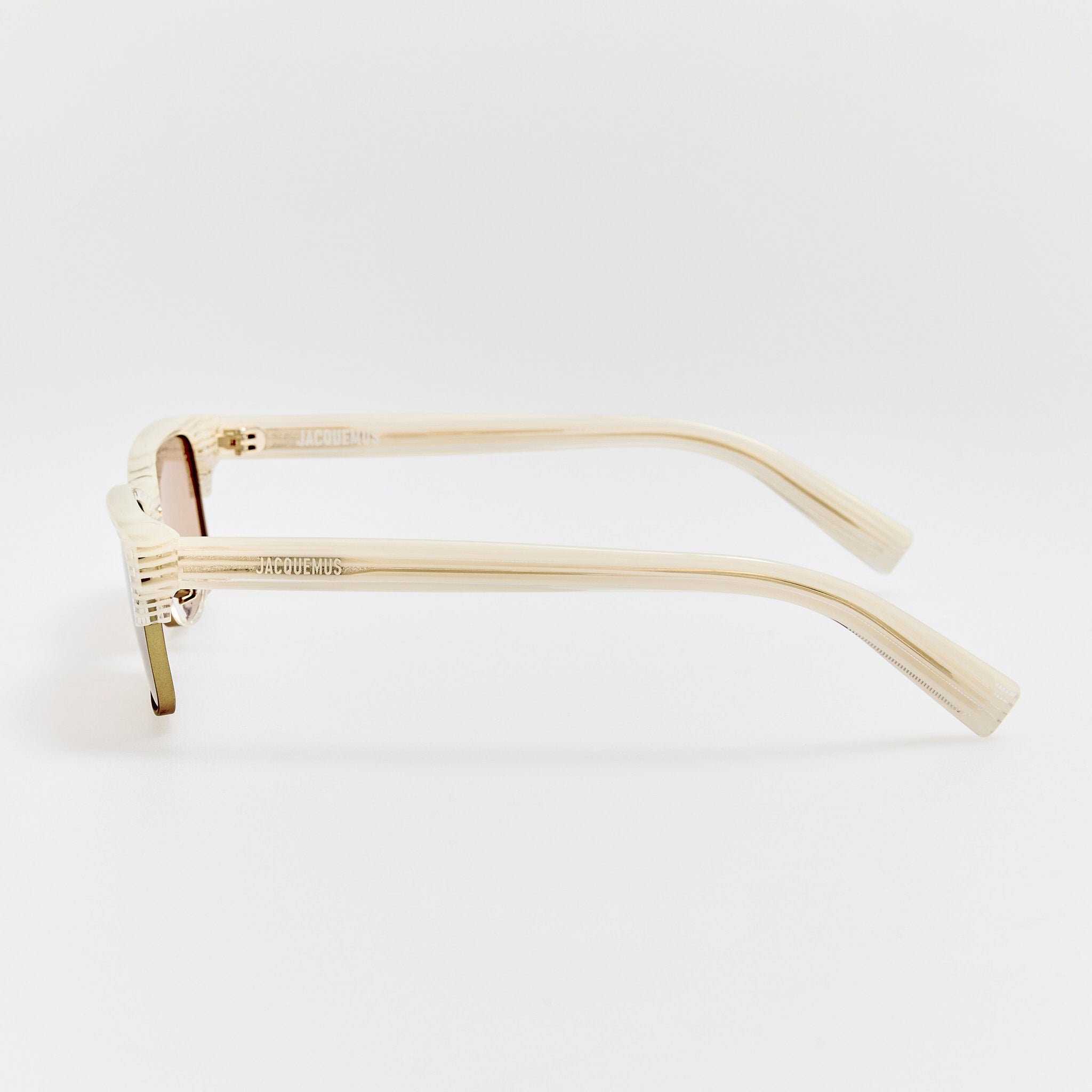 Gardian Sunglasses in Striped Cream - LINDA FARROW - Sunglasses -