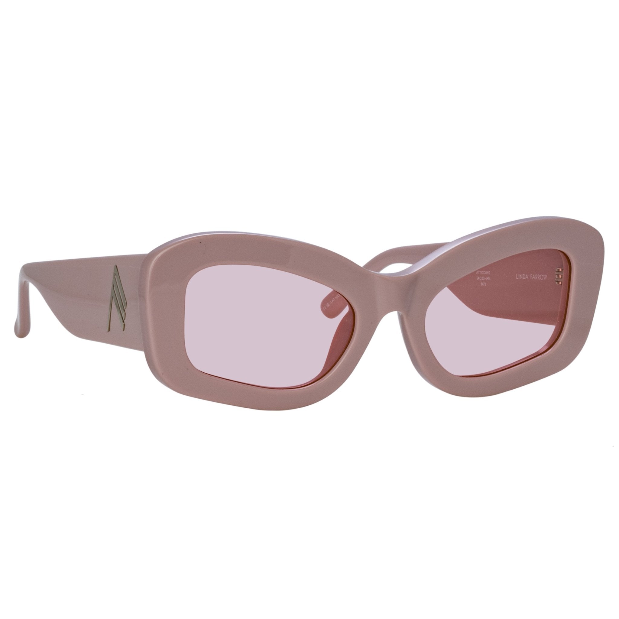 Harry Cat Eye Sunglasses in Pink - LINDA FARROW - Sunglasses -