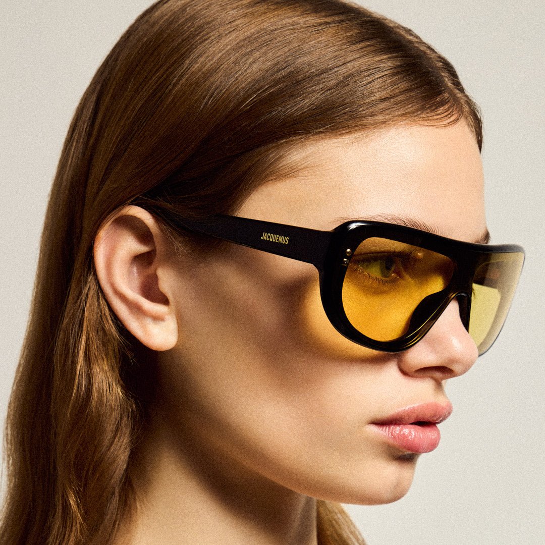 Havana Sunglasses in Black and Yellow - LINDA FARROW-Sunglasses-