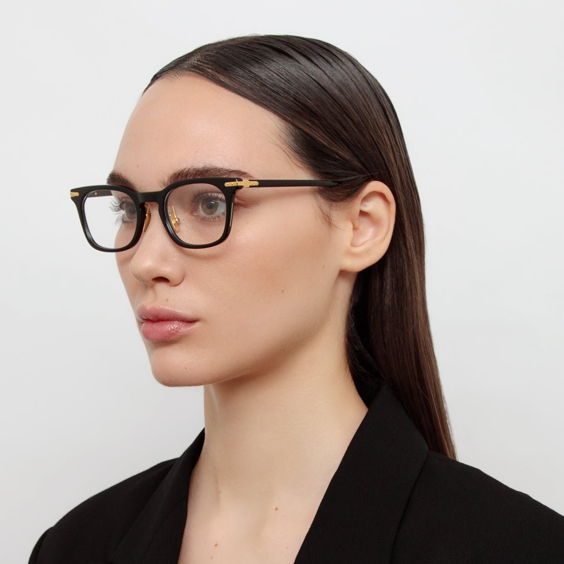 Hawkin Optical in Black - LINDA FARROW - Optical Frame -