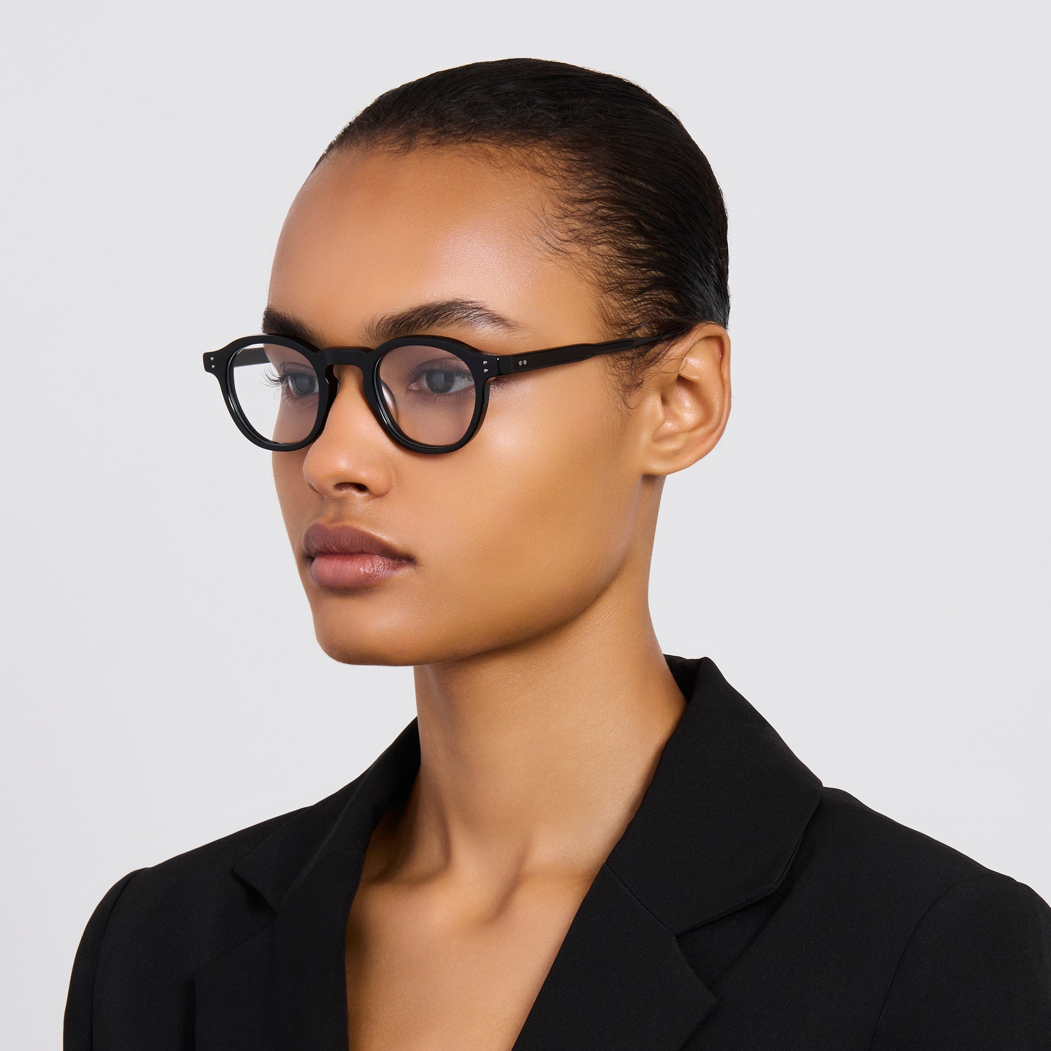 Heath Optical in Black Matt Nickel - LINDA FARROW - Optical Frame -