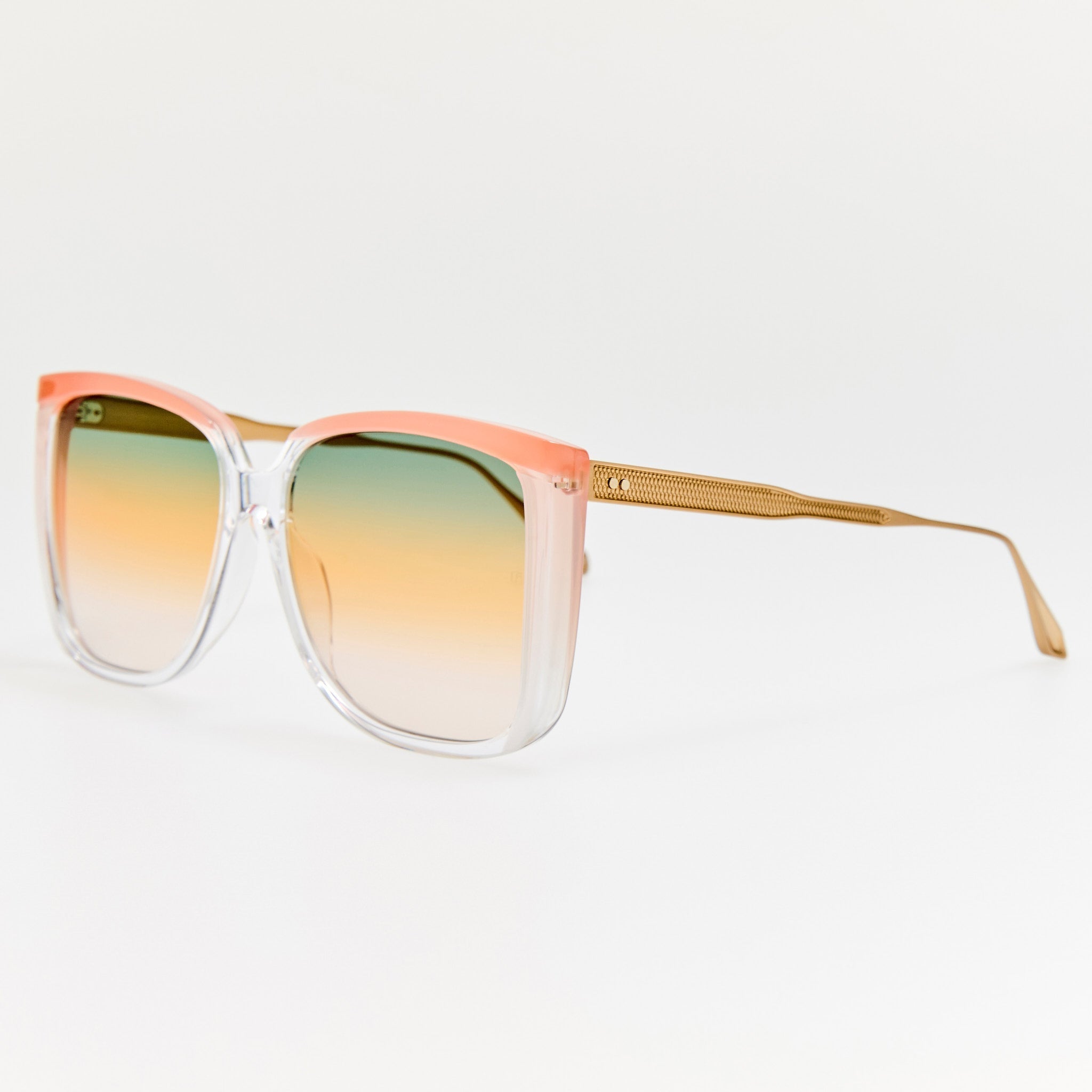 Helena Sunglasses in Clear and Tutti Frutti - LINDA FARROW - Sunglasses -