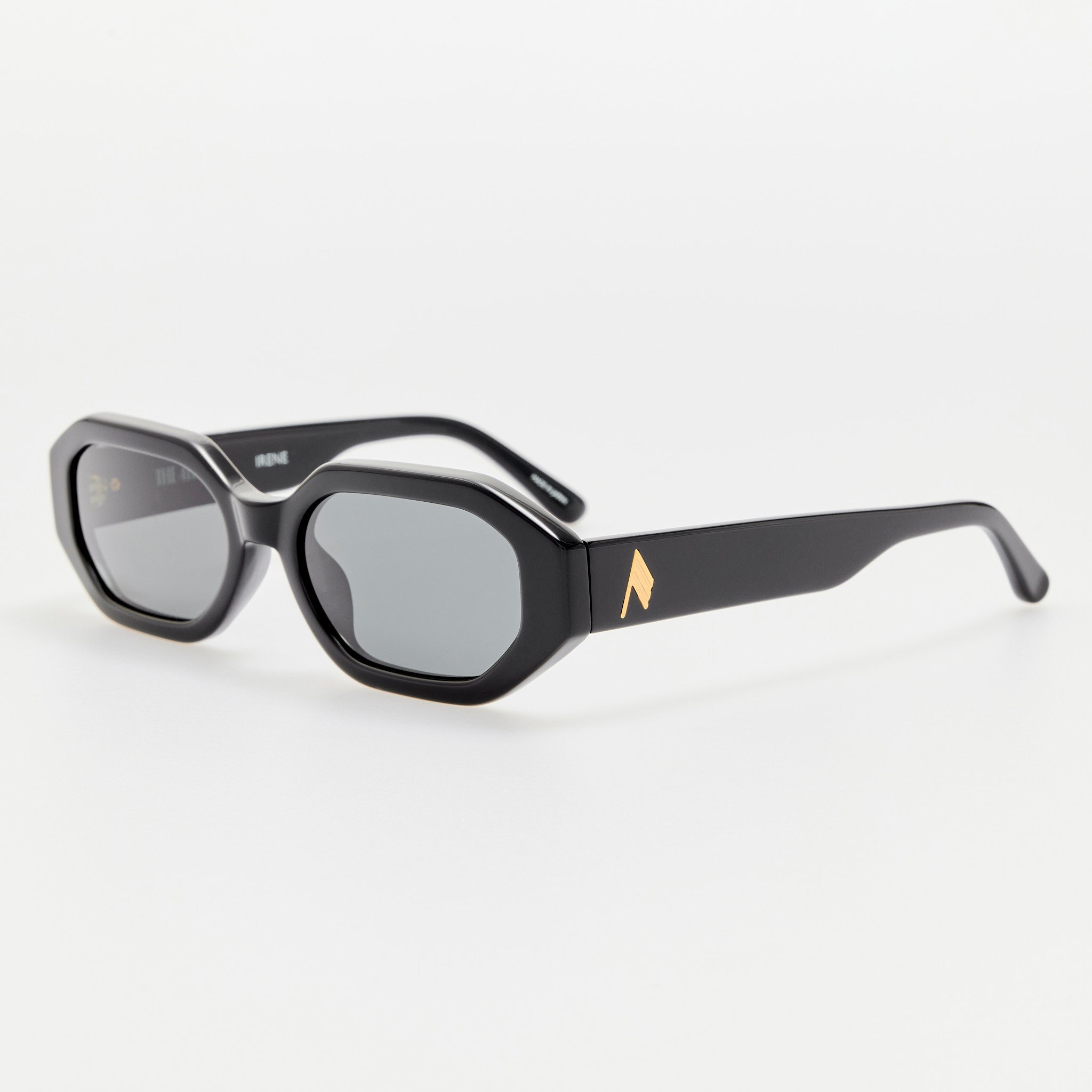 Irene Angular Sunglasses in Black - LINDA FARROW - Sunglasses -