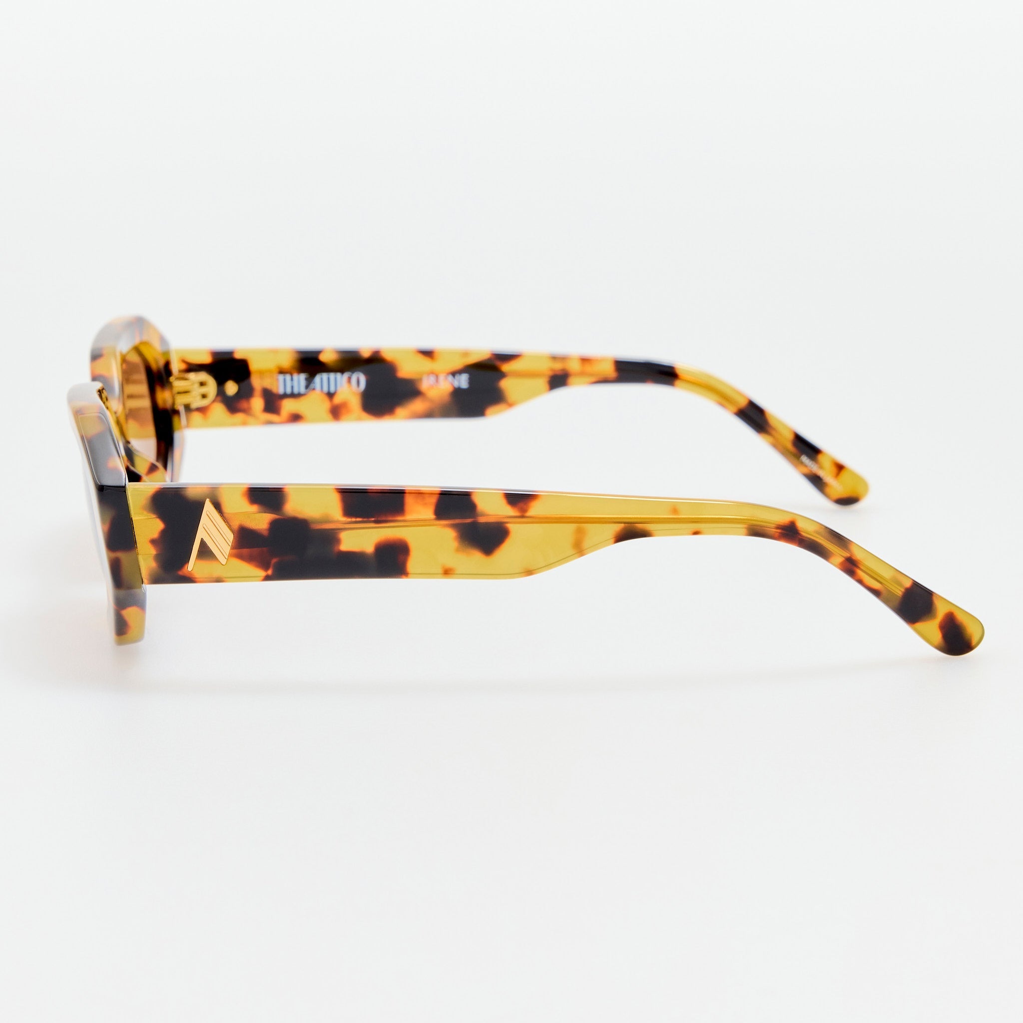 Irene Angular Sunglasses in Tortoiseshell and Brown - LINDA FARROW - Sunglasses -