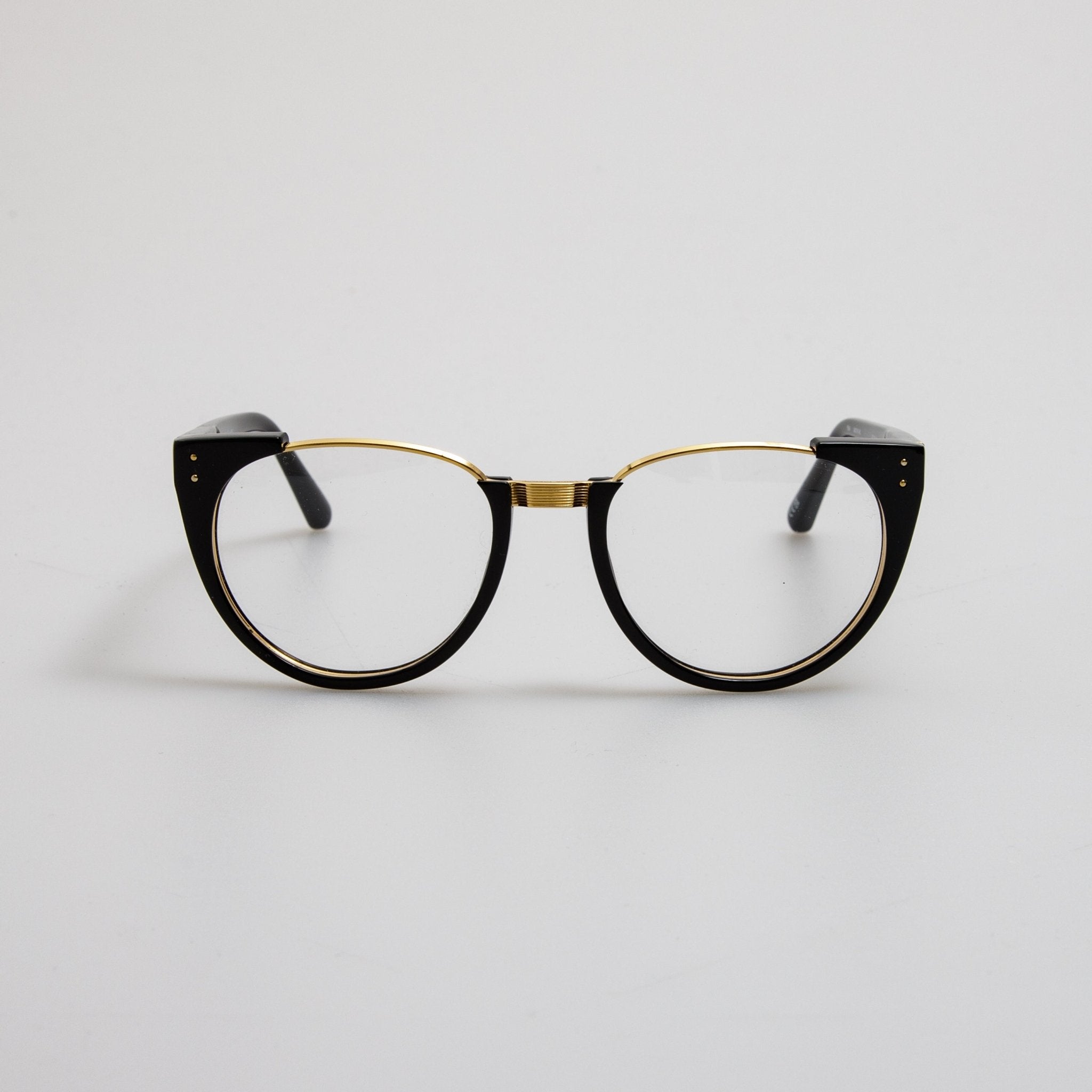 Iris Oval Optical Frame in Black - LINDA FARROW - Optical Frame -