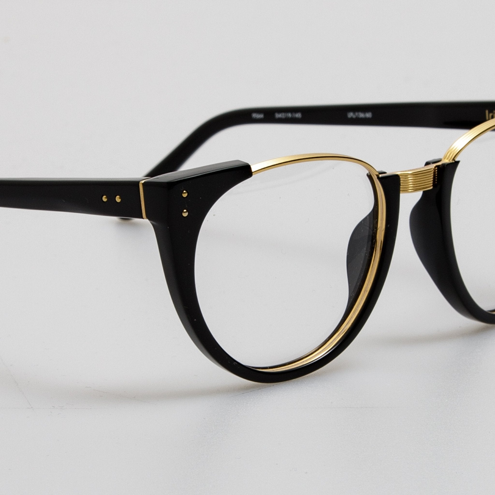 Iris Oval Optical Frame in Black - LINDA FARROW - Optical Frame -