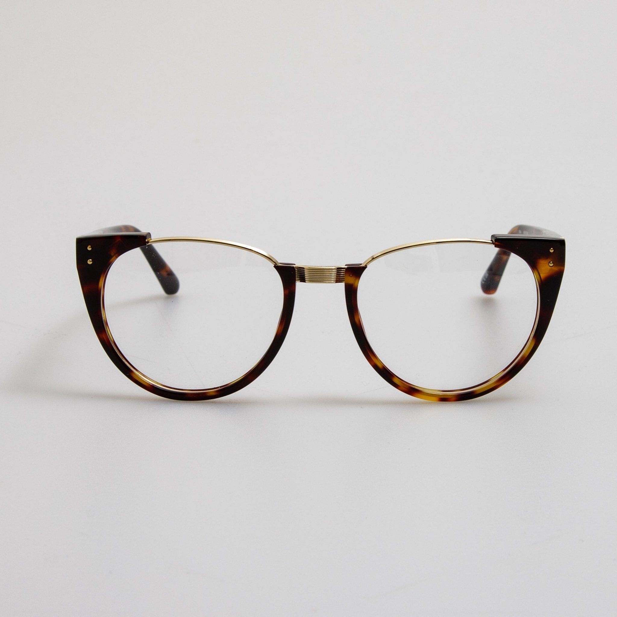 Iris Oval Optical Frame in Dark Tortoiseshell - LINDA FARROW - Optical Frame -