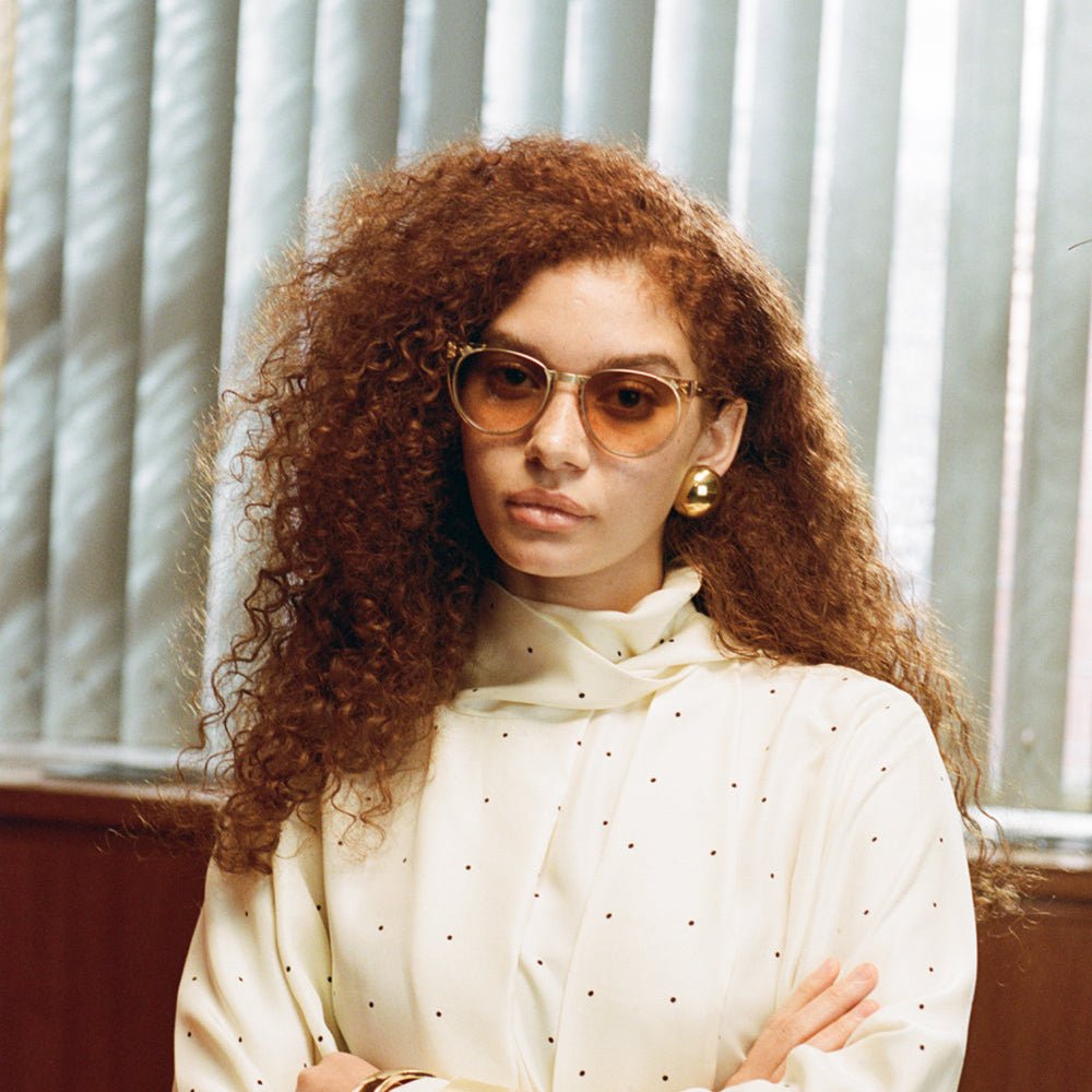 Iris Sunglasses in Honey - LINDA FARROW - Sunglasses -