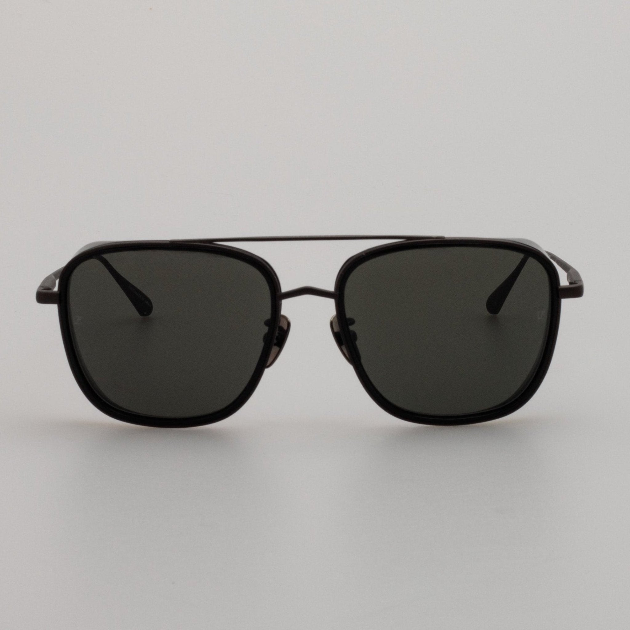 Jarvis Sunglasses in Black Matt Nickel by LINDA FARROW
