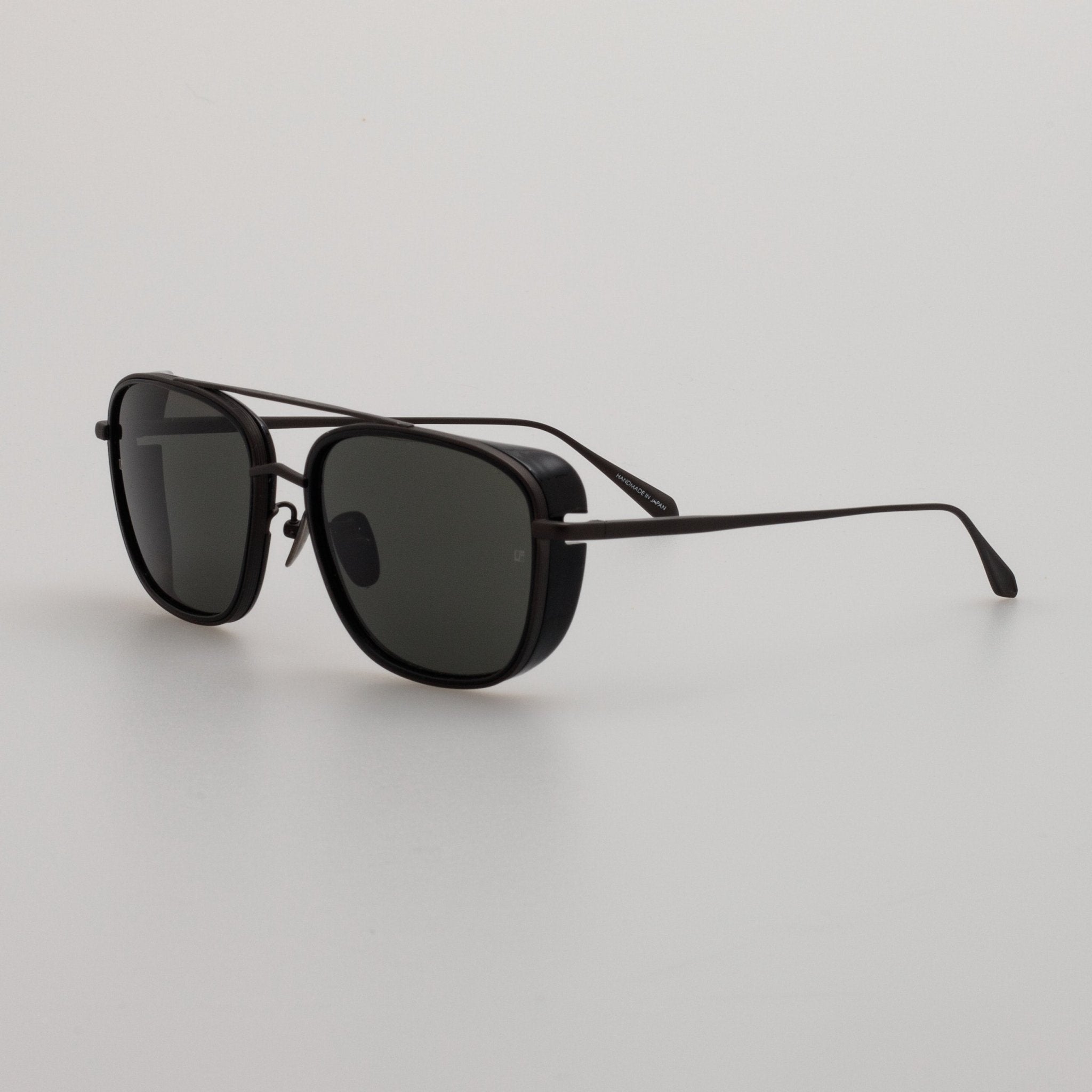 Jarvis Sunglasses in Matt Black Nickel - LINDA FARROW - Sunglasses -