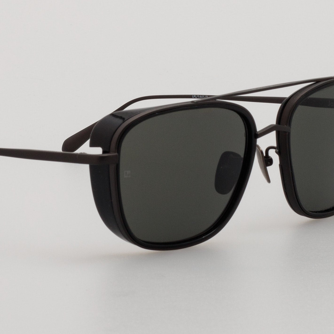 Jarvis Sunglasses in Matt Black Nickel - LINDA FARROW - Sunglasses -