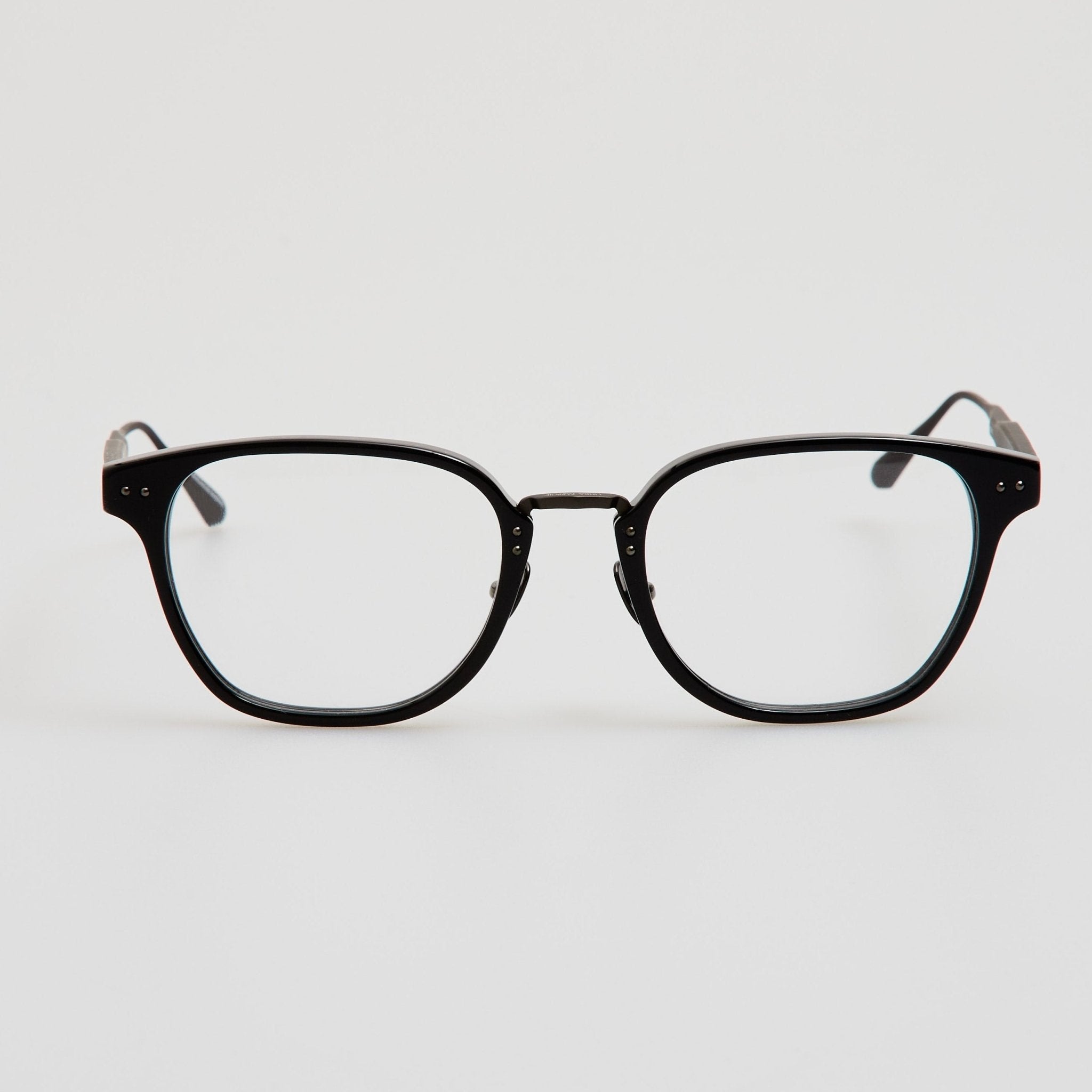 Jeffrey Optical Frame in Black Matt Nickel - LINDA FARROW - Optical Frame -