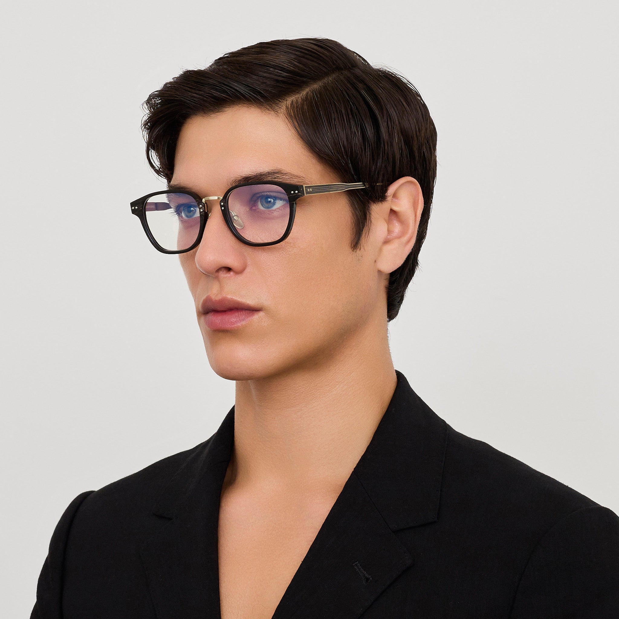 Jeffrey Optical Frame in Buffalo Horn and 925 Sterling Silver - LINDA FARROW - Optical Frame -
