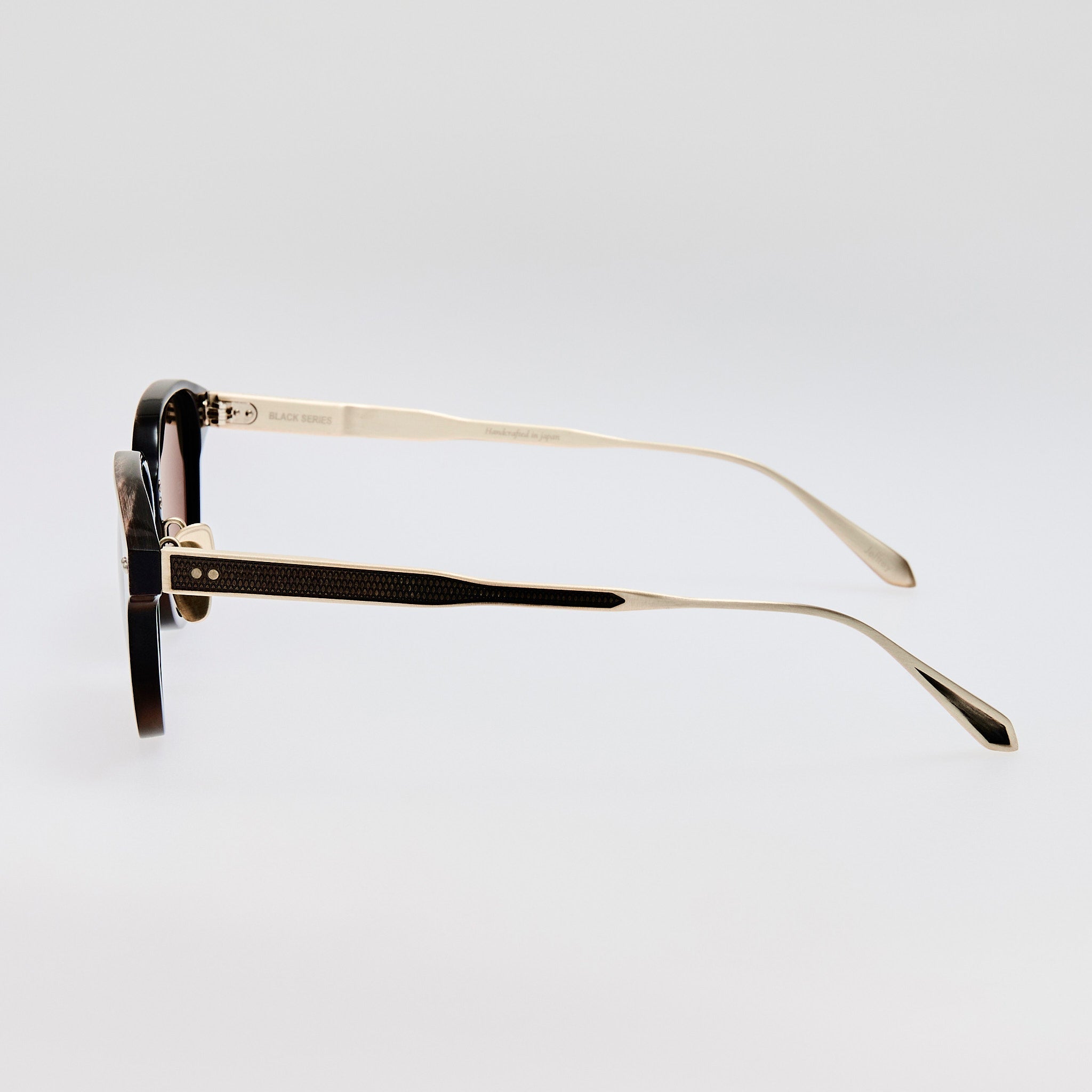 Jeffrey Sunglasses in Buffalo Horn and 925 Sterling Silver - LINDA FARROW - Sunglasses -