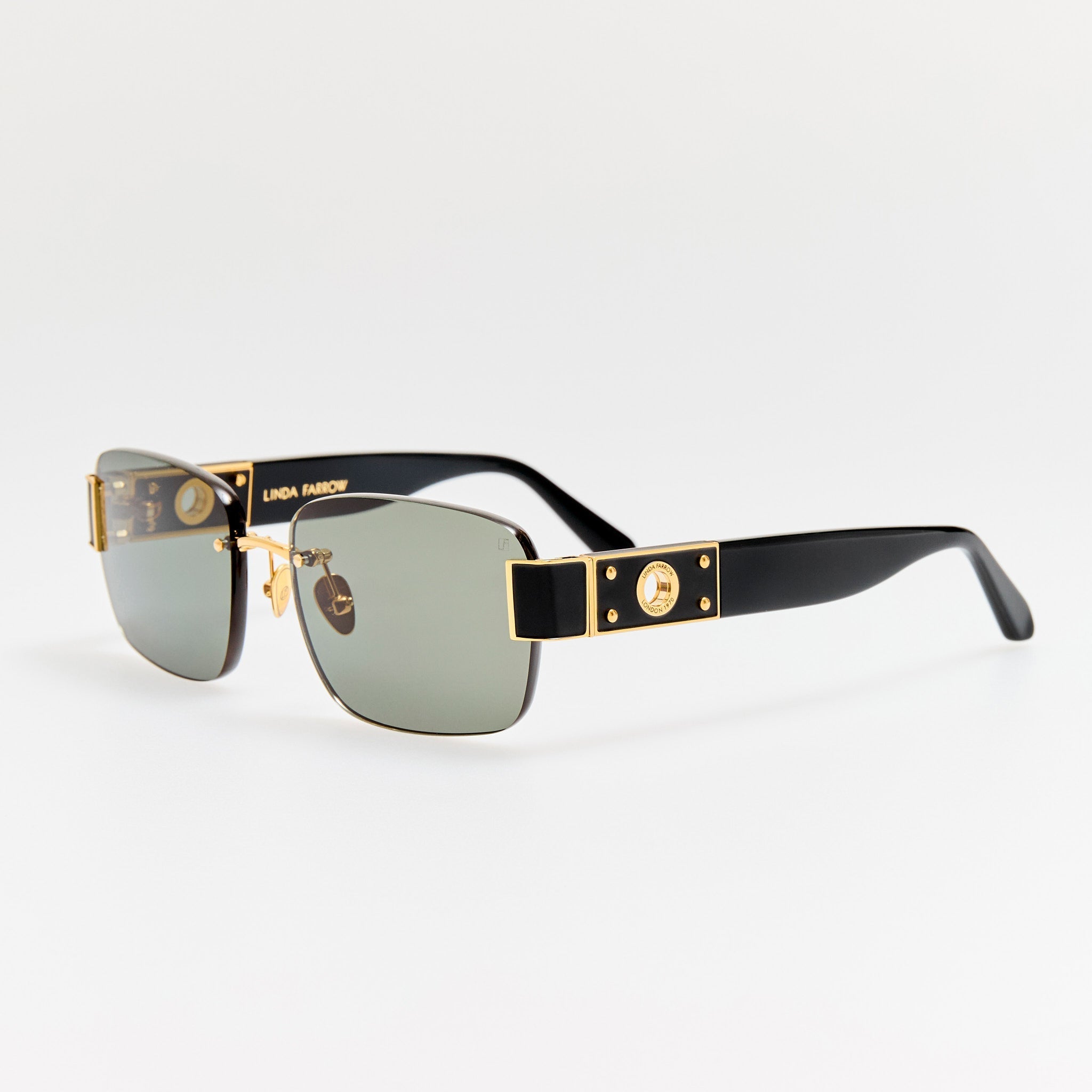 Jessica Sunglasses in Black and Grey - LINDA FARROW - Sunglasses -