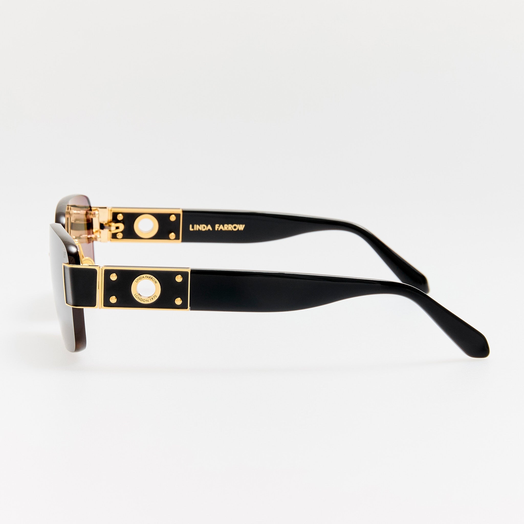 Jessica Sunglasses in Black and Grey - LINDA FARROW - Sunglasses -