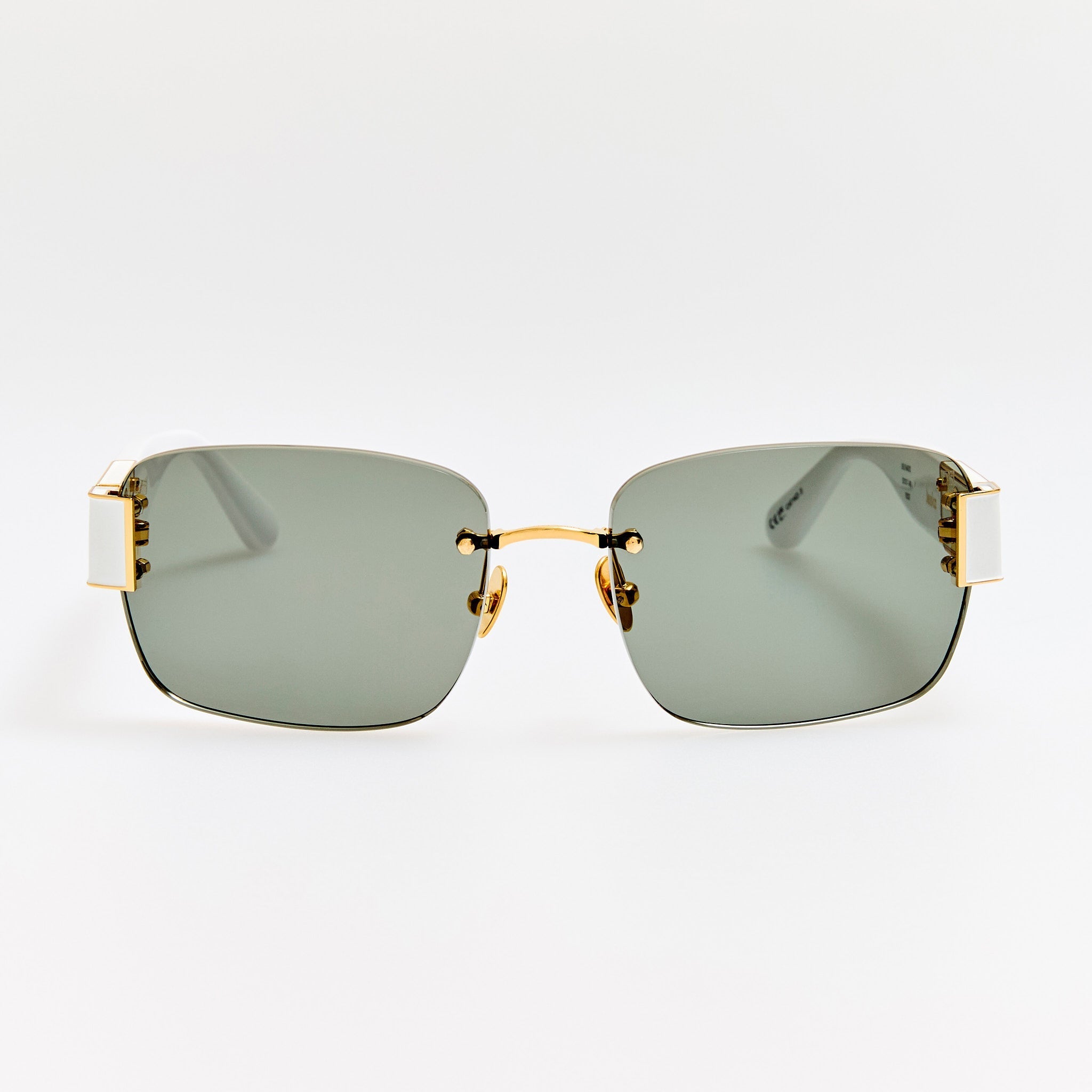 Jessica Sunglasses in White and Grey - LINDA FARROW - Sunglasses -