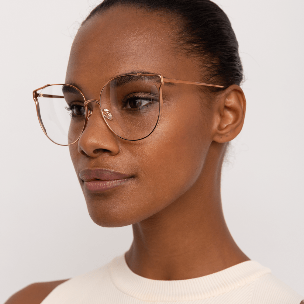 Joanna Optical Frame in 22K Yellow Gold - LINDA FARROW - Optical Frame -