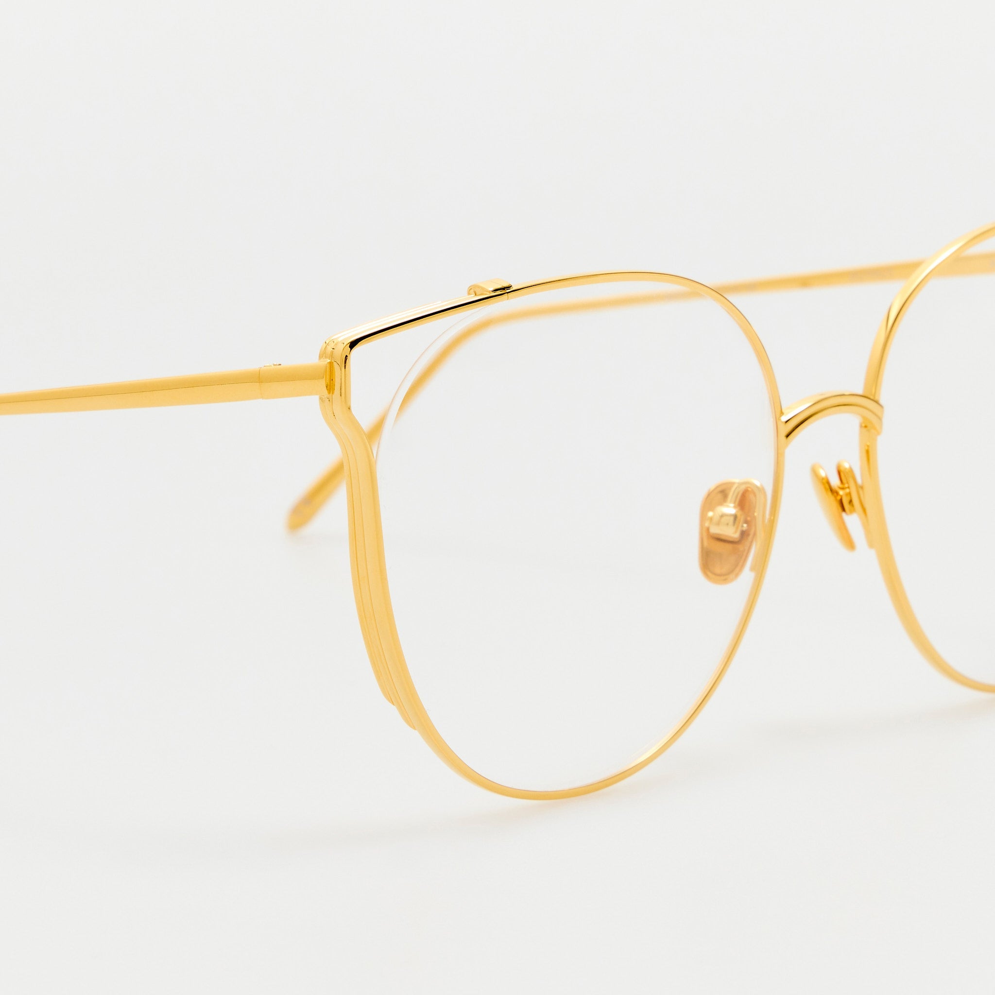 Joanna Optical Frame in 22K Yellow Gold - LINDA FARROW - Optical Frame -