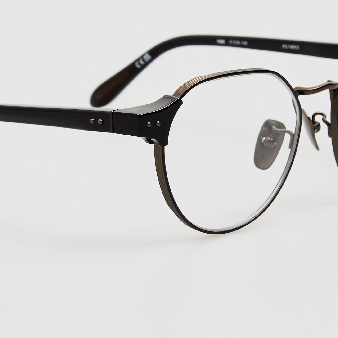 Jonathan Angular Optical Frame in Black Matt Nickel - LINDA FARROW - Optical Frame -