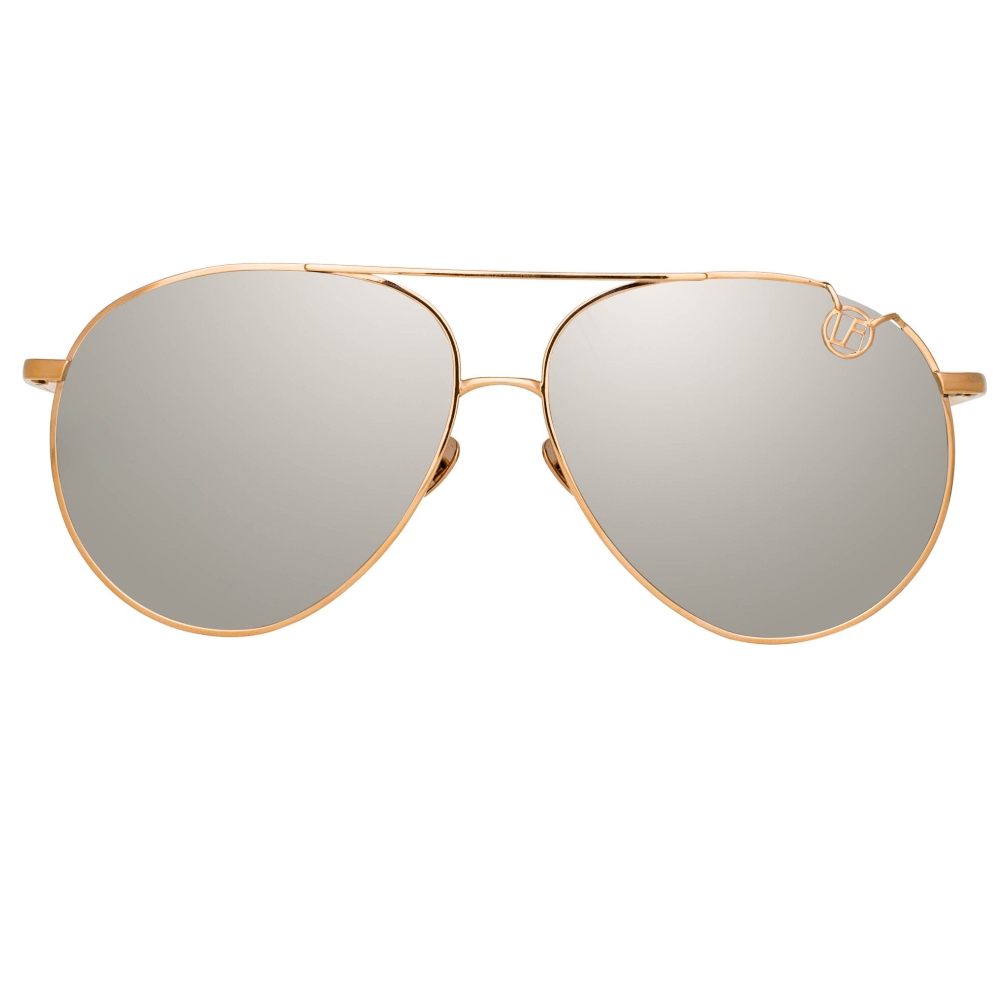 Joni Sunglasses in 18K Rose Gold and Platinum - LINDA FARROW - Sunglasses -