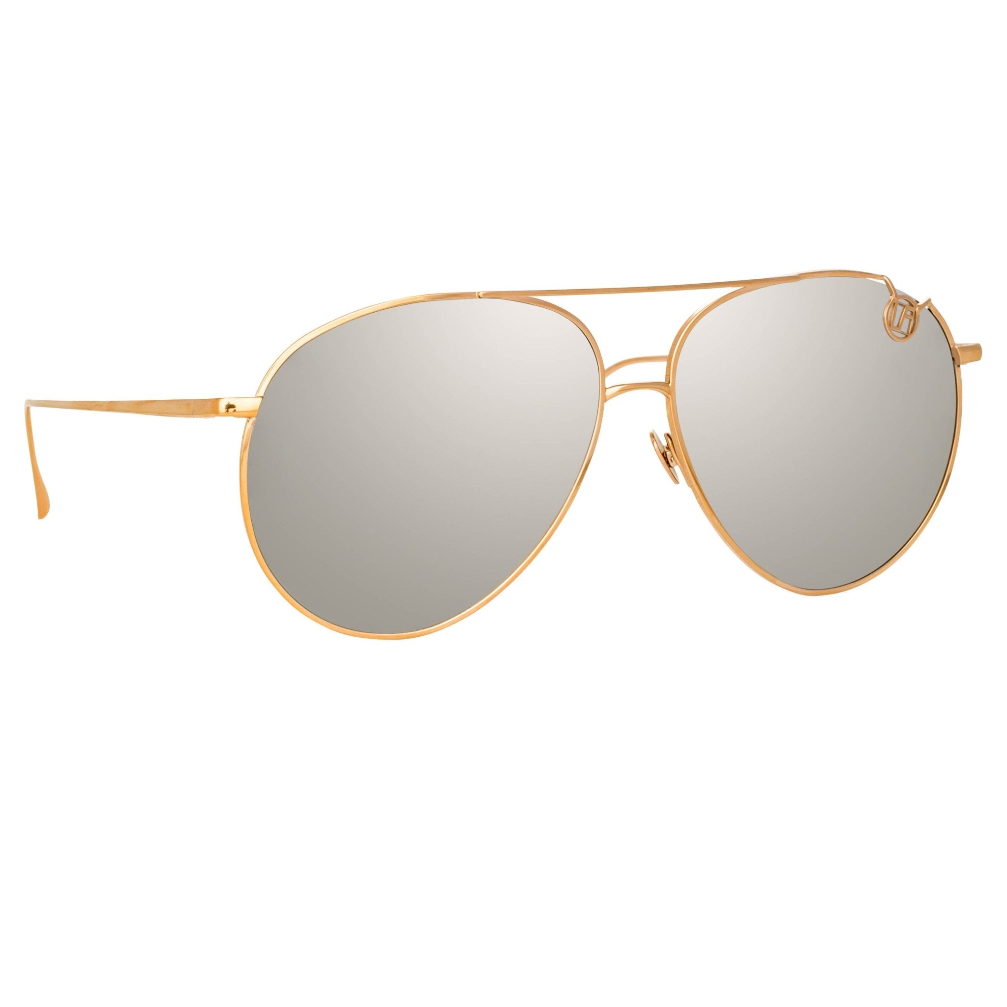 Joni Sunglasses in 18K Rose Gold and Platinum - LINDA FARROW - Sunglasses -