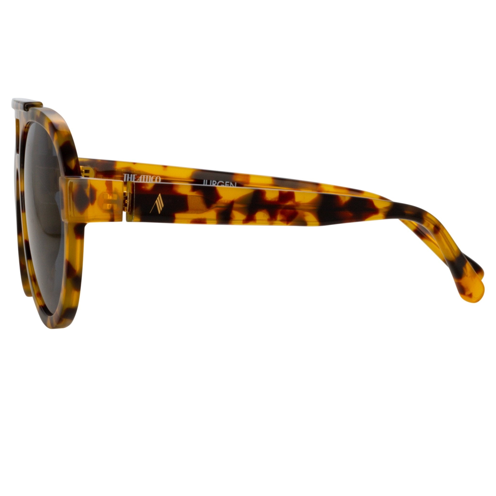 Jurgen Aviator Sunglasses in Tortoiseshell - LINDA FARROW - Sunglasses -