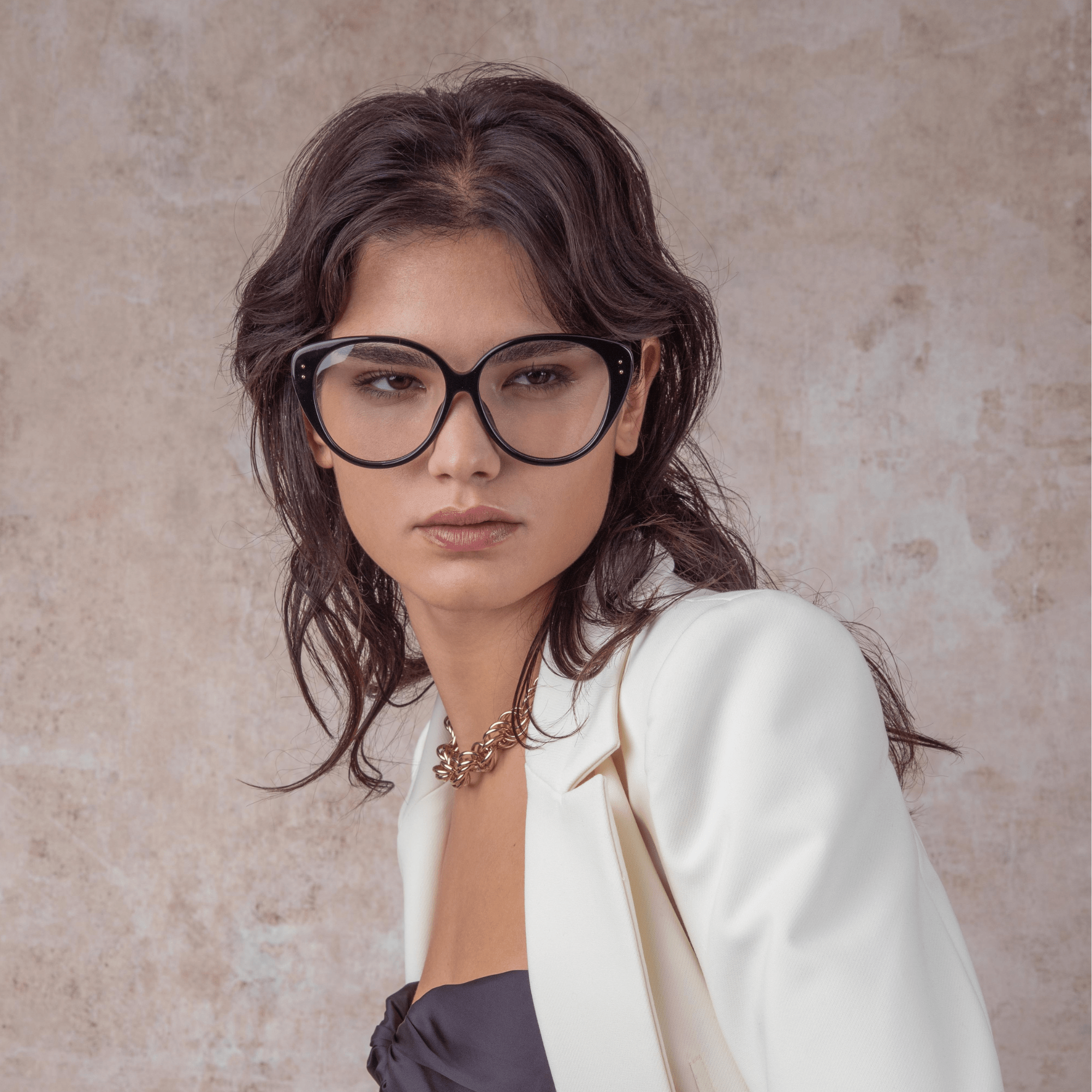 Katia Optical Frame in Black - LINDA FARROW - Optical Frame -
