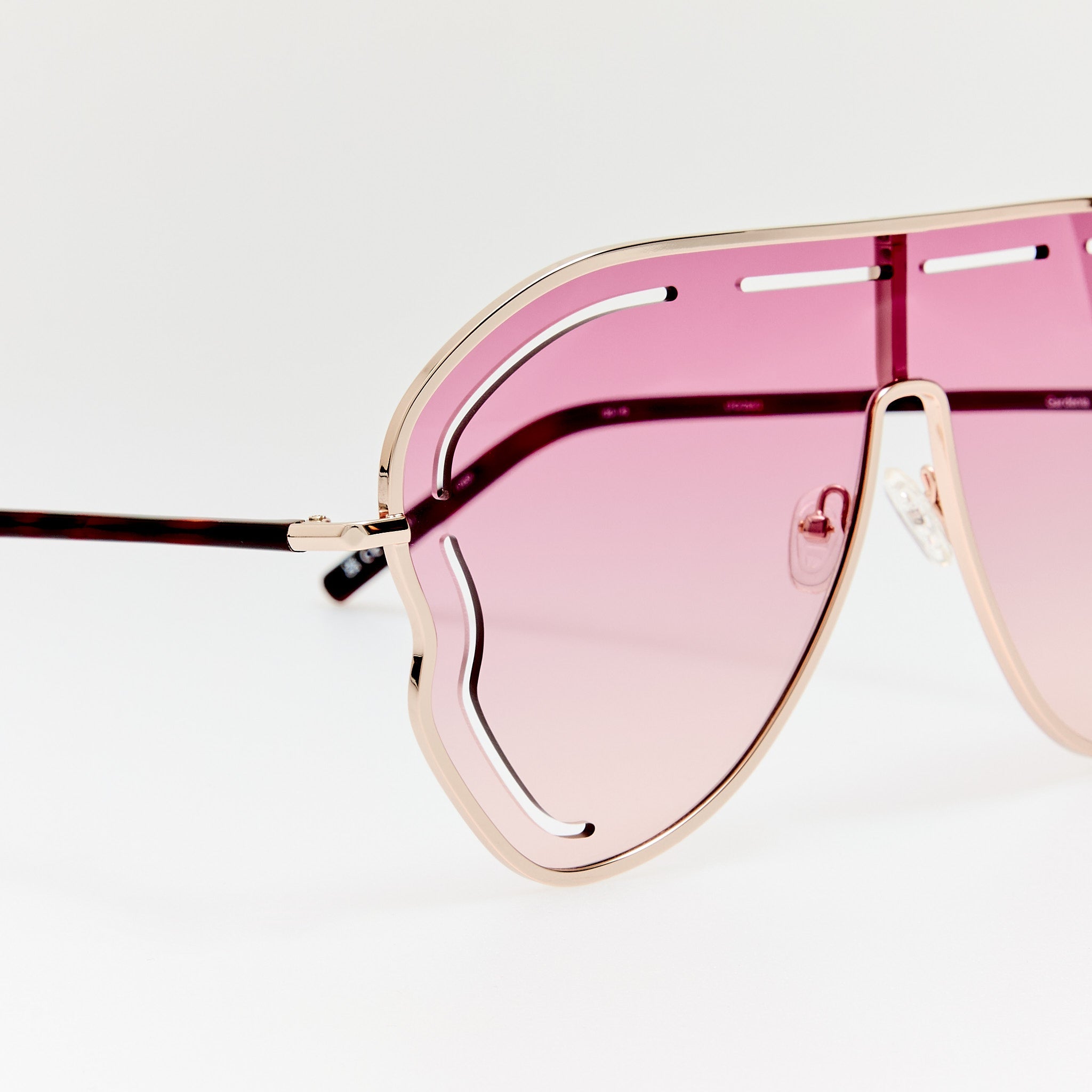 Kika Gardenia Sunglasses in Pink Gradient and Light Gold - LINDA FARROW - Sunglasses -