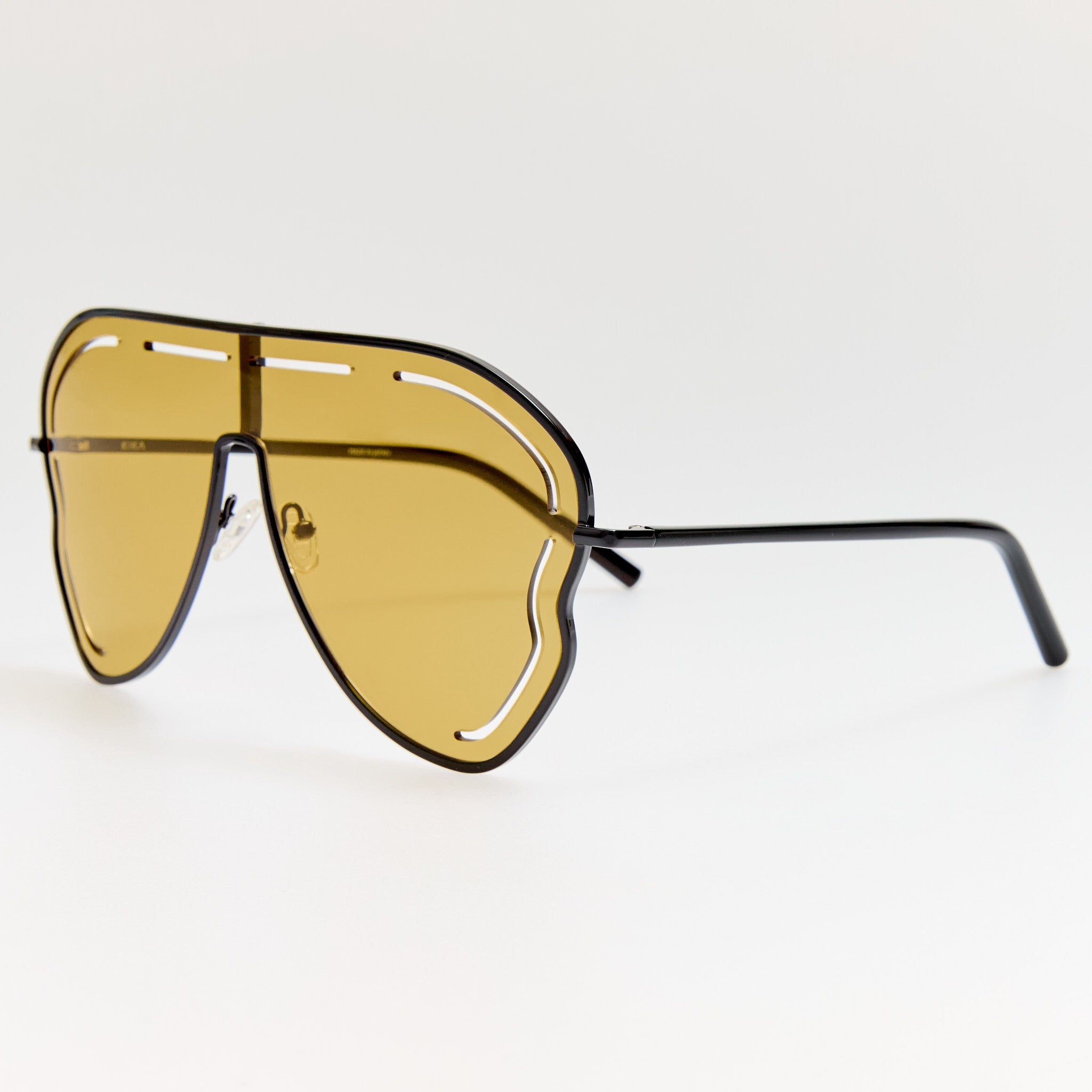 Kika Gardenia Sunglasses in Yellow and Black - LINDA FARROW - Sunglasses -