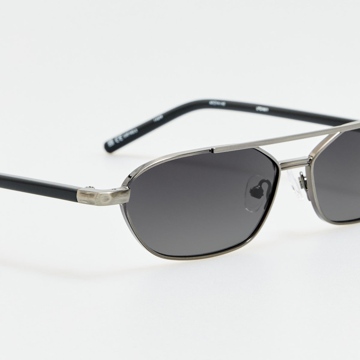 Kika Gloria Sunglasses in Antique Silver and Grey - LINDA FARROW-Sunglasses-