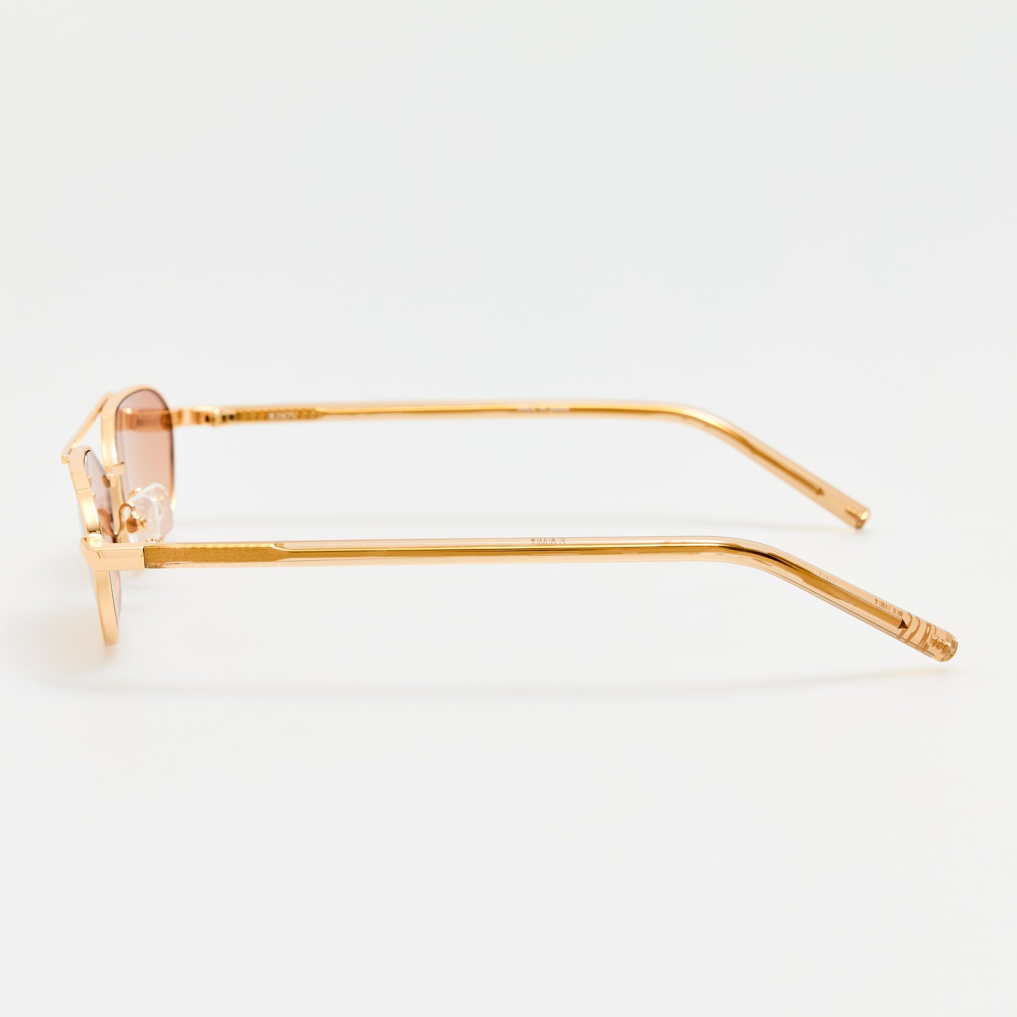 Kika Gloria Sunglasses in Gold and Camel - LINDA FARROW-Sunglasses-
